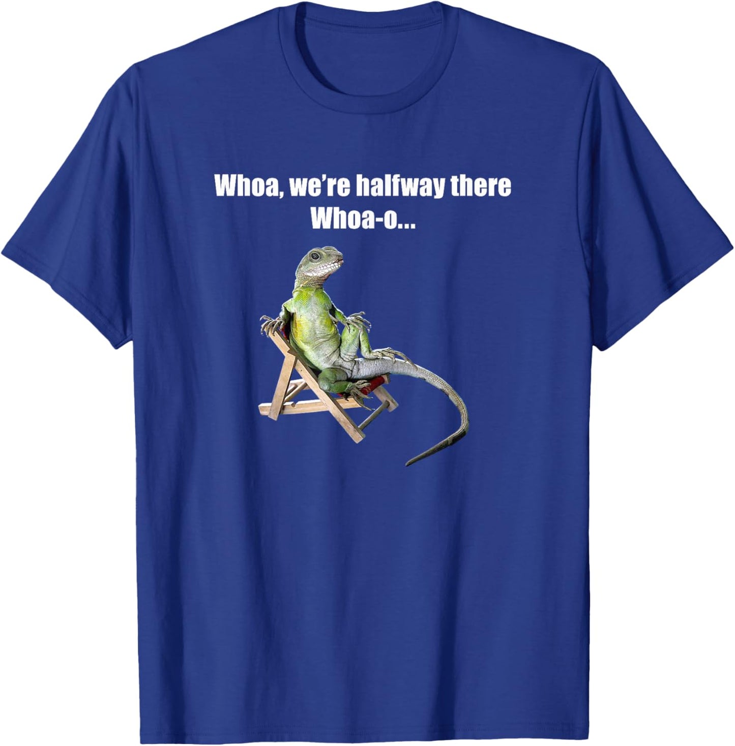 Funny Misheard Lyric - Lizard on a chair T-Shirt - T-Shirt | Royal