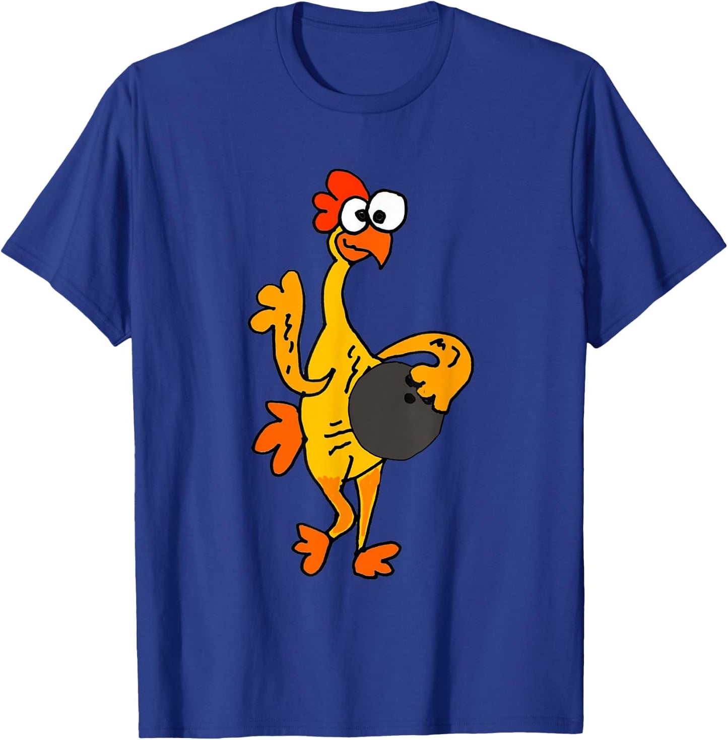 SmileteesSports Funny Rubber Chicken Bowling T-Shirt - T-Shirt | Royal