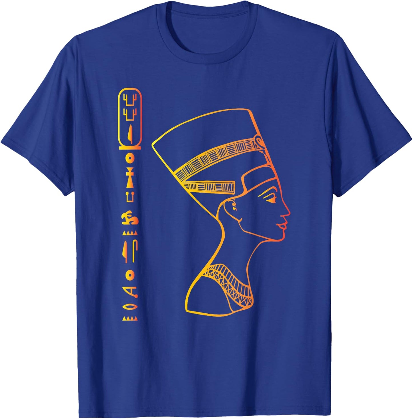 Nefertiti Egyptian Queen with Hieroglyphs Set , black T-Shirt - T-Shirt | Royal