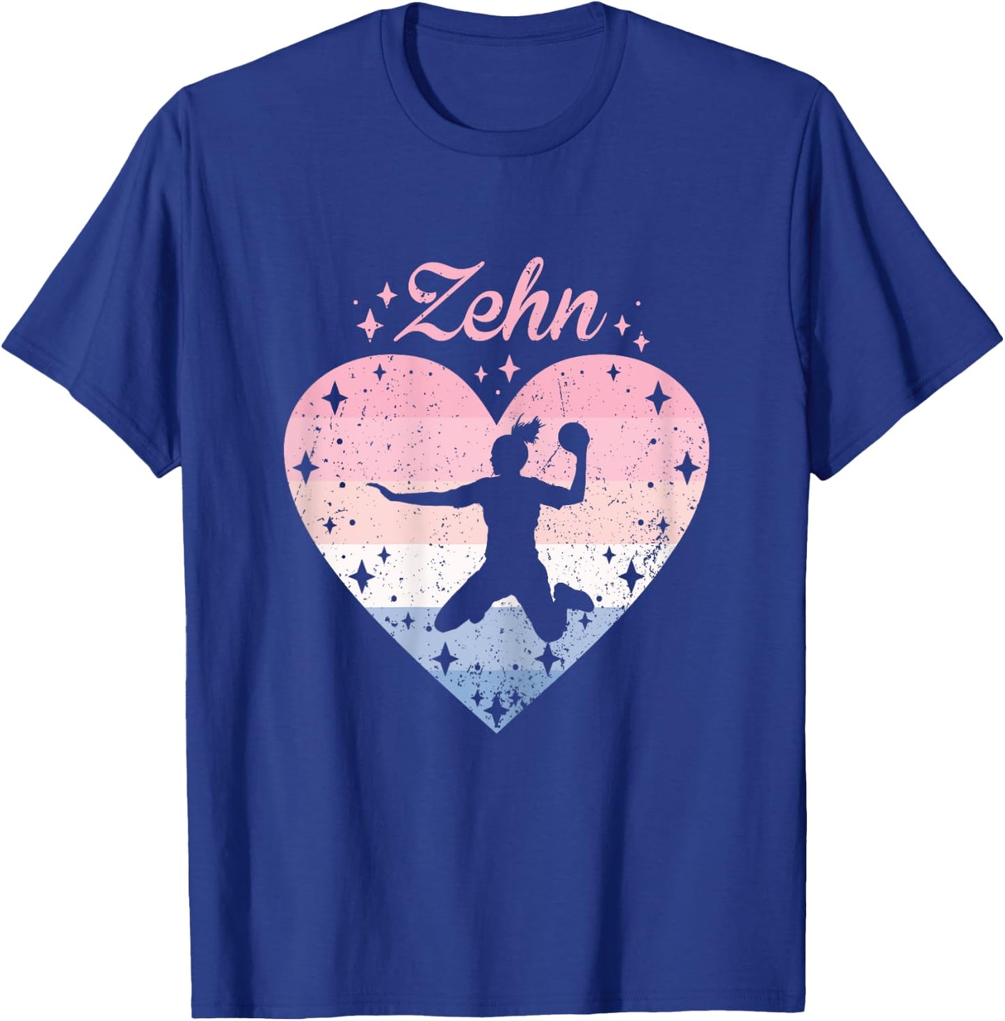 10th Birthday Girl Cute Handball Player 10 Years , black, s T-Shirt - T-Shirt | Royal