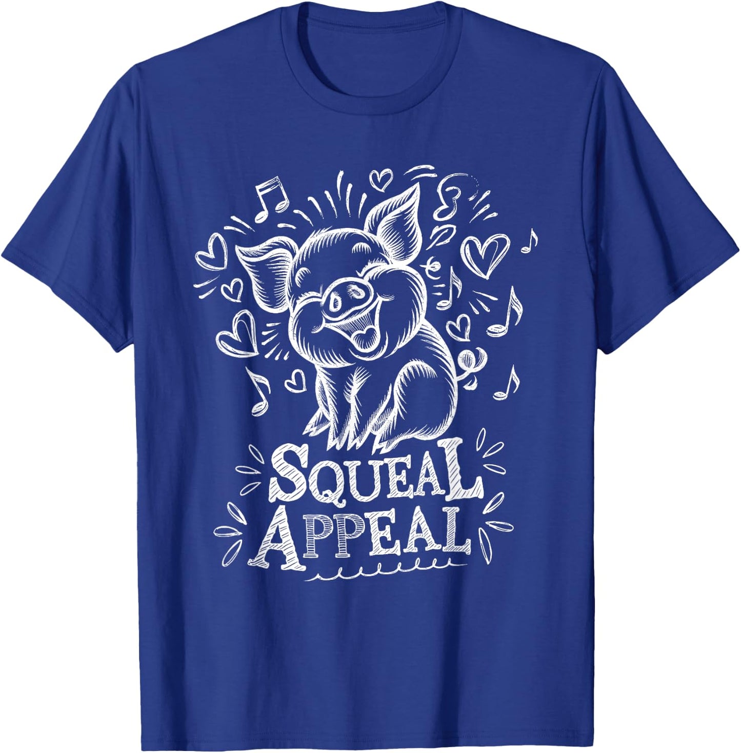Squeal Appeal Cute Pig Design for Animal Lovers T-Shirt - T-Shirt | Royal
