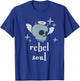 Rebel Soul Flying Skull Gen Z Funny Adult Humor Sassy Retro T-Shirt - T-Shirt | Royal
