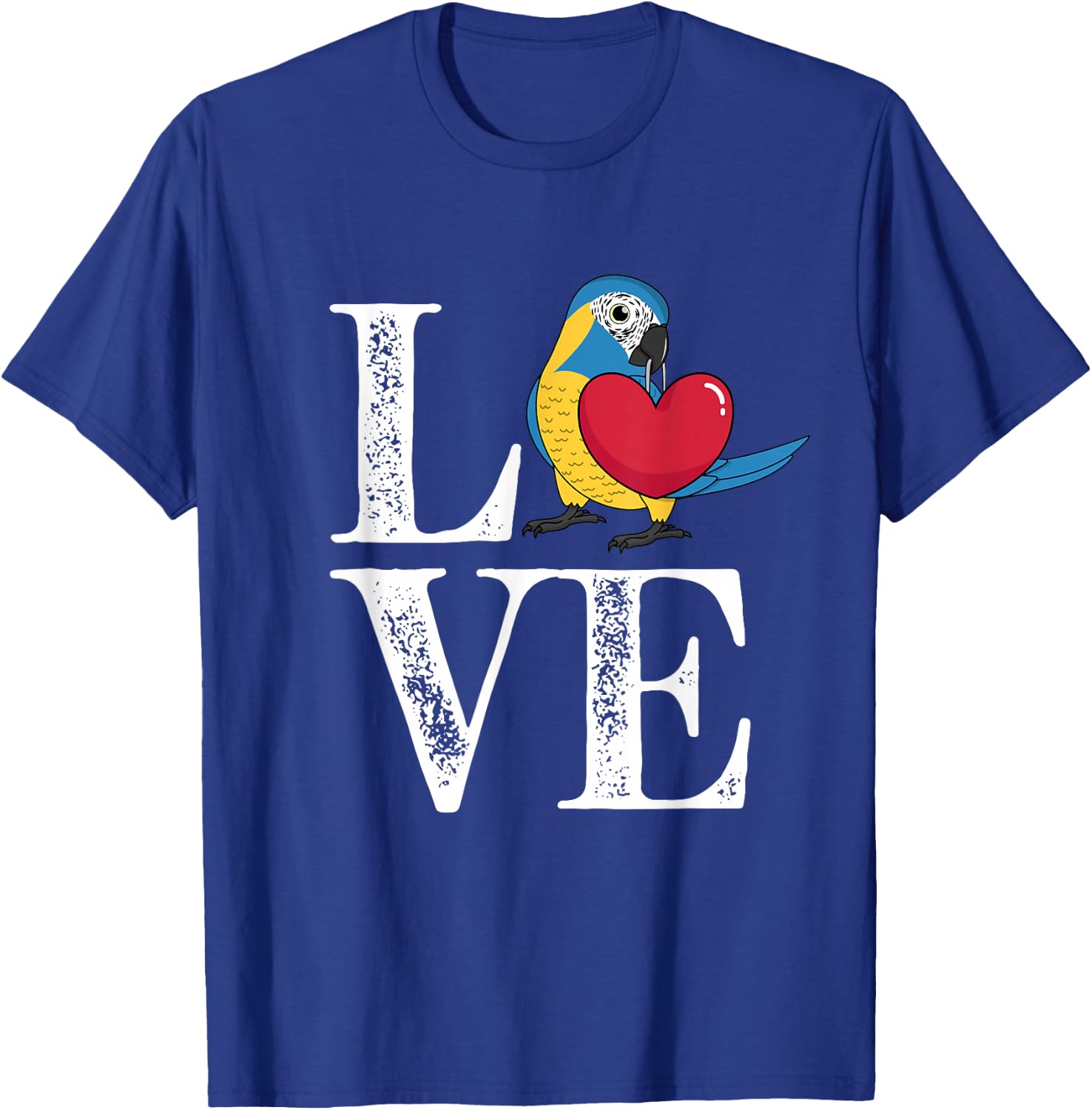 Love Parrot I Blue-throated Macaw T-Shirt - T-Shirt | Royal