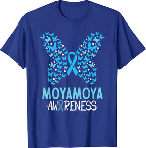 Moyamoya Disease Awareness Butterfly Shirt & Men T-Shirt - T-Shirt | Royal