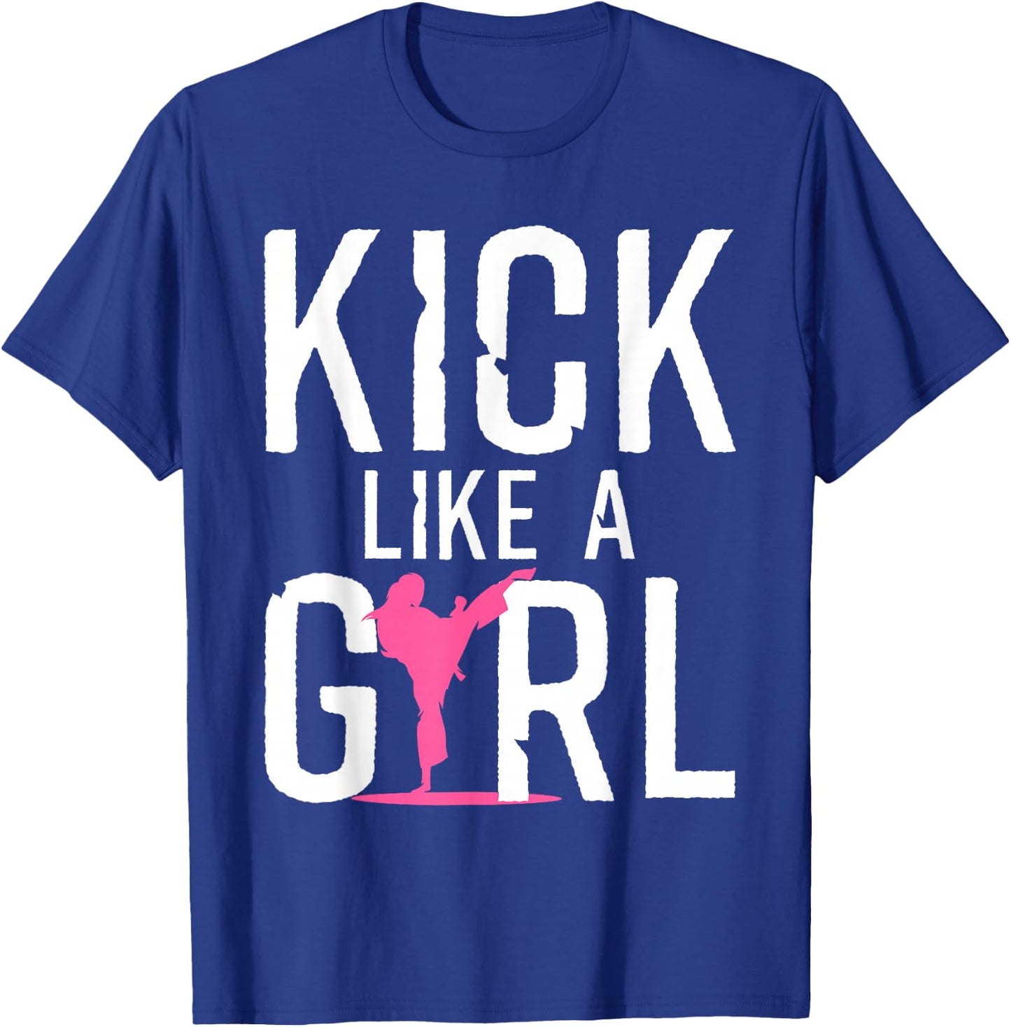 Cool Karate Gift Kickboxing Karate Lover Taekwondo Cute Karate Design For Girls Women Kids Martial Arts Kung Fu Black T-Shirt - T-Shirt | Royal