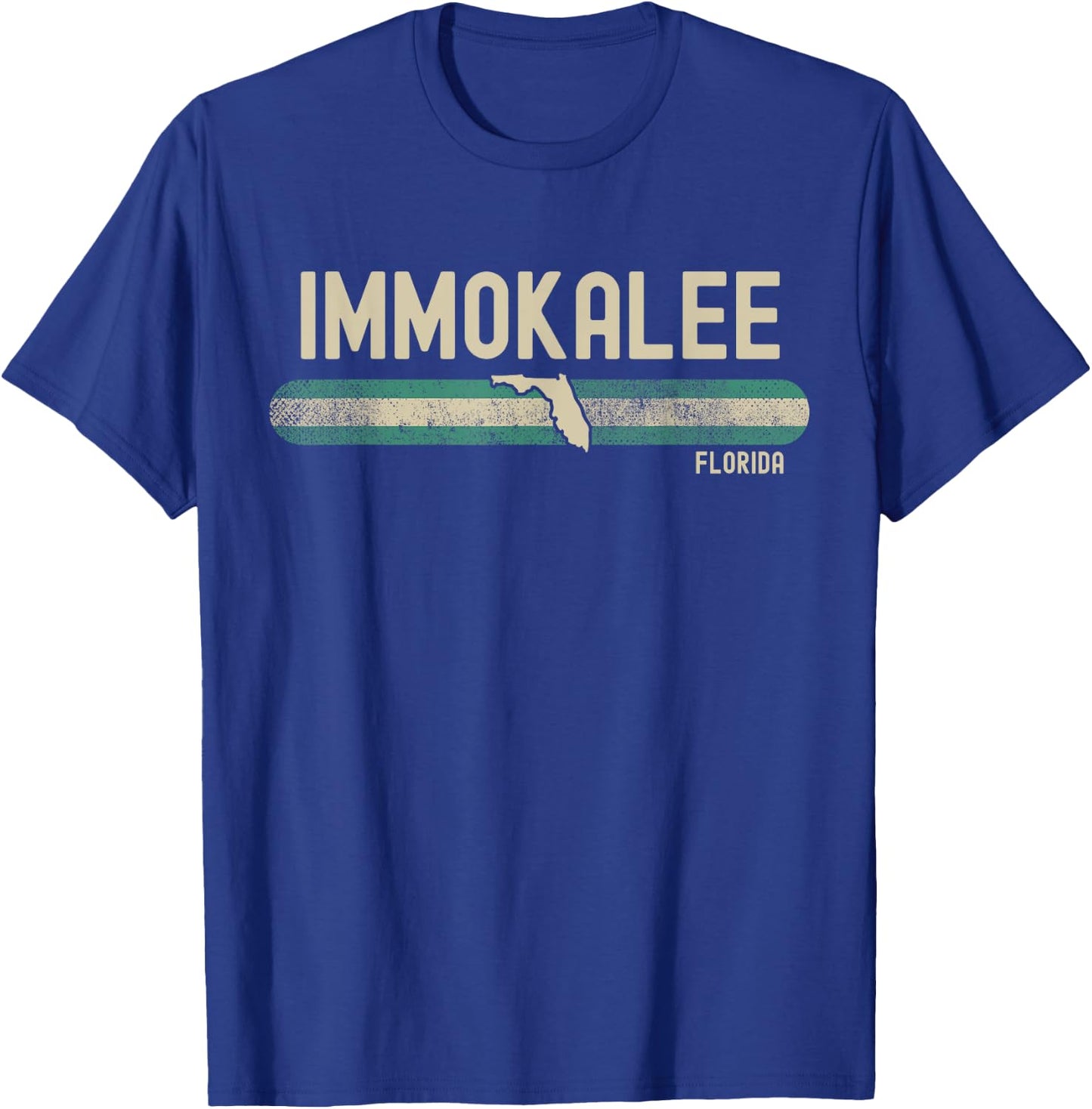 Immokalee FL | Florida | Travel & 80s Style T-Shirt - T-Shirt | Royal