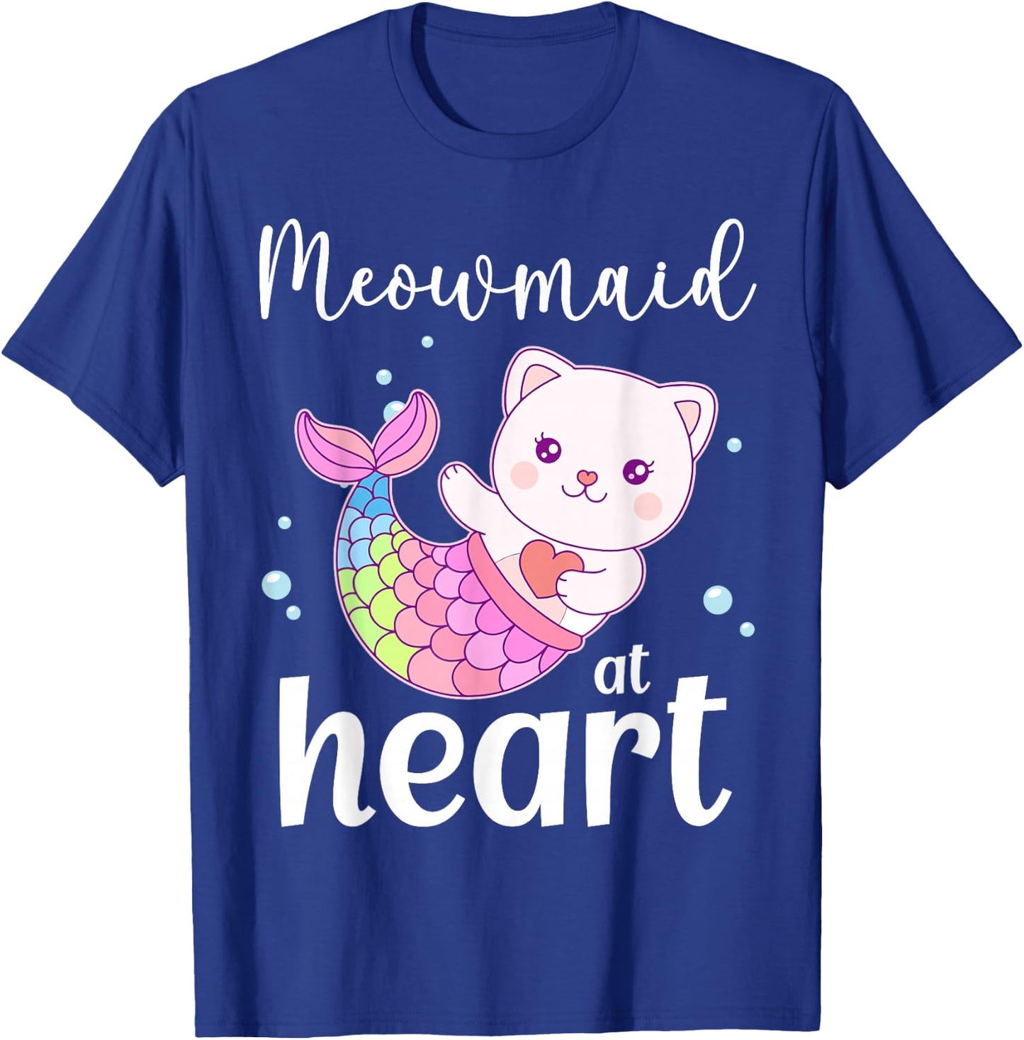 Mercat Moewmaid Mermaid Cat T-Shirt - T-Shirt | Royal