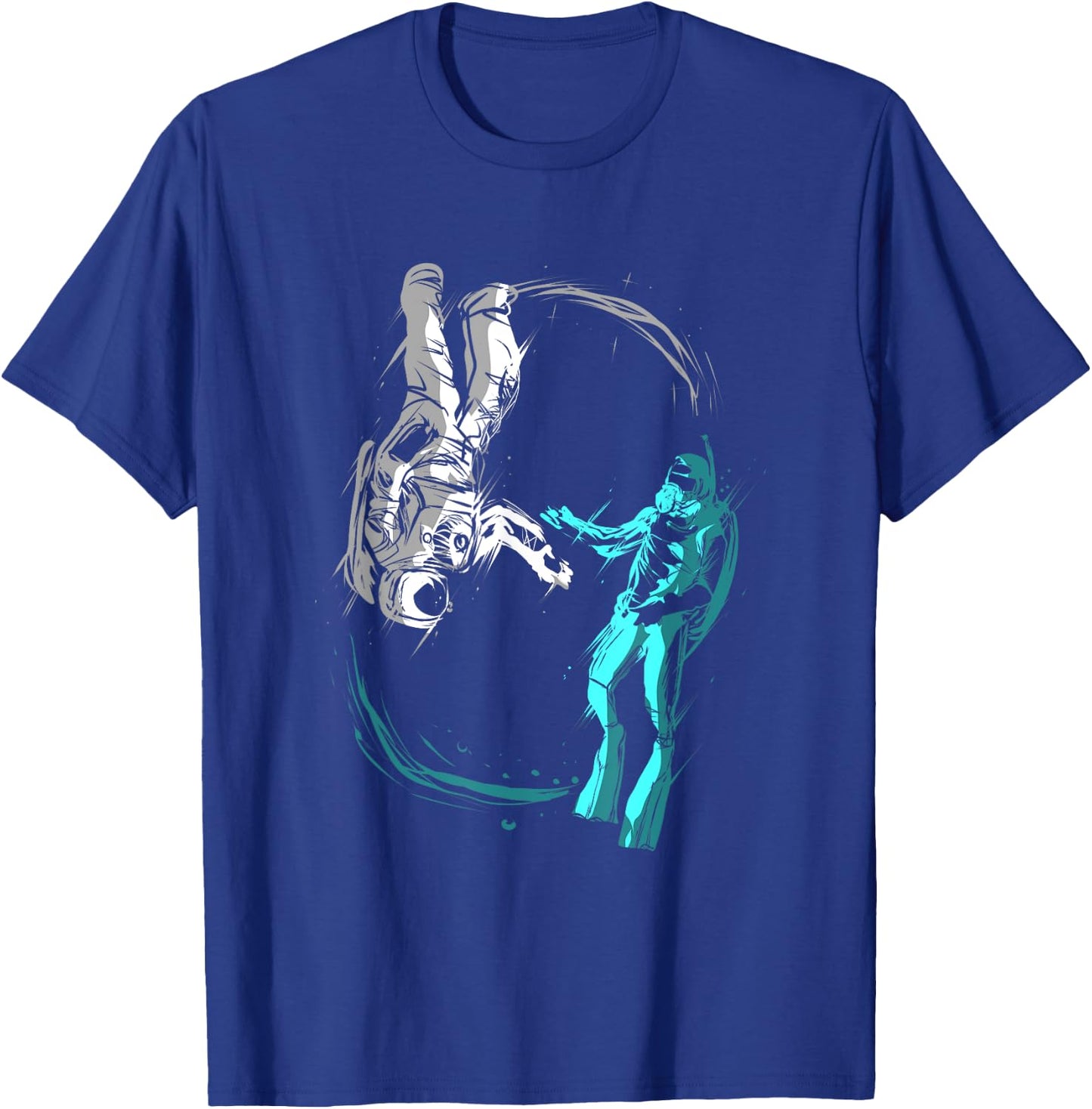 Astronaut Scuba Diver Underwater for Diving Scuba Dive Space T-Shirt - T-Shirt | Royal