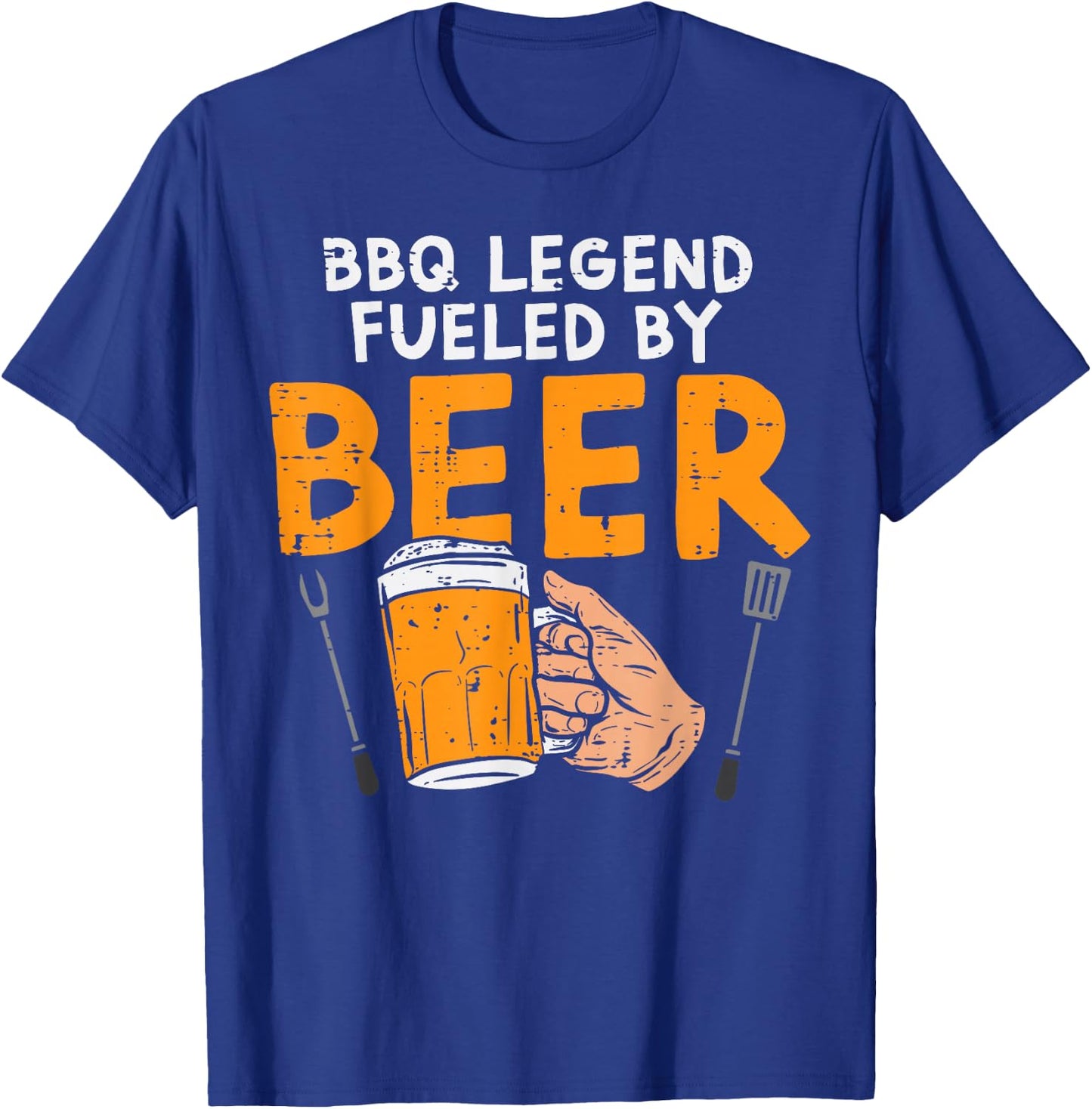 Bbq Legend Fueled Funny Barbecue Grill Meat Grill Dad Men T-Shirt - T-Shirt | Royal