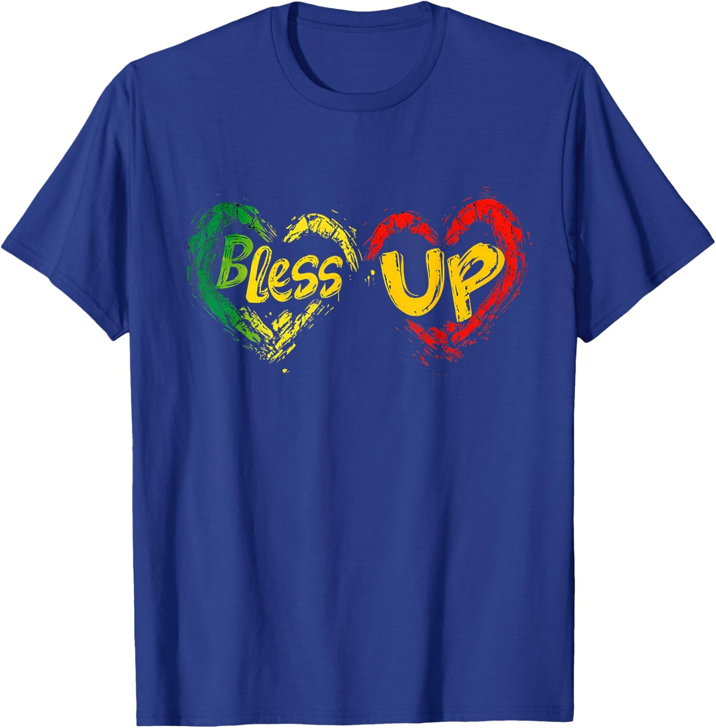Rasta Hand Heart Jamaican Roots Rastafarian Reggae Music T-Shirt - T-Shirt | Royal