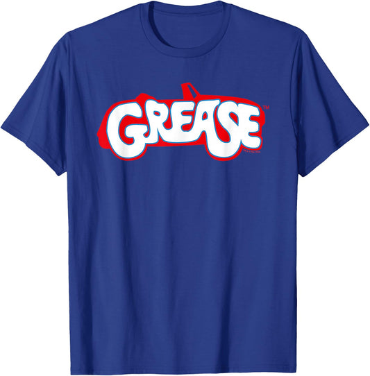 Grease Classic Car Logo in Red and Blue , black T-Shirt - T-Shirt | Royal