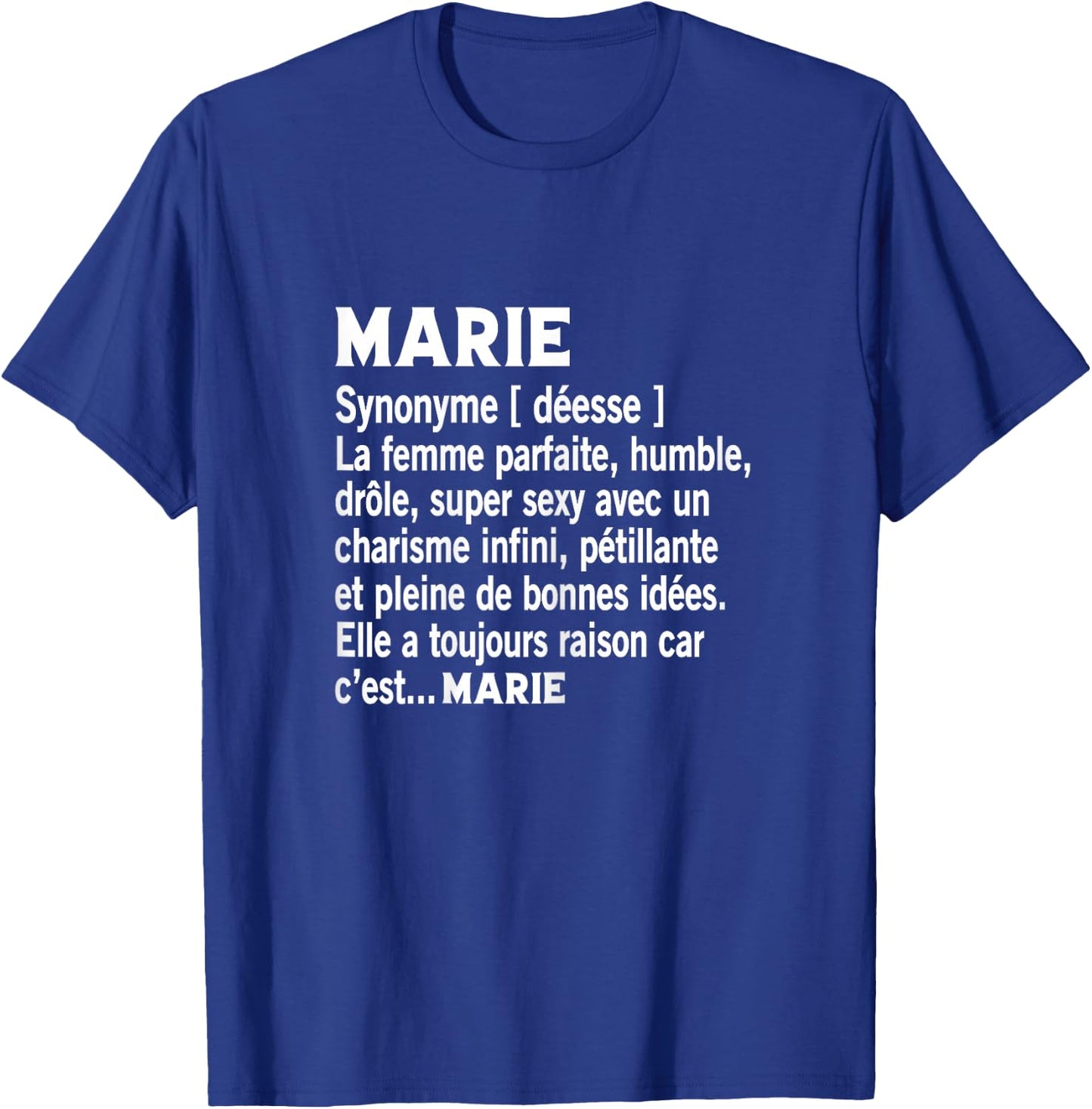Woman Humour Gift Personalized Name Mary Definition , Black, Female X-Small T-Shirt - T-Shirt | Royal