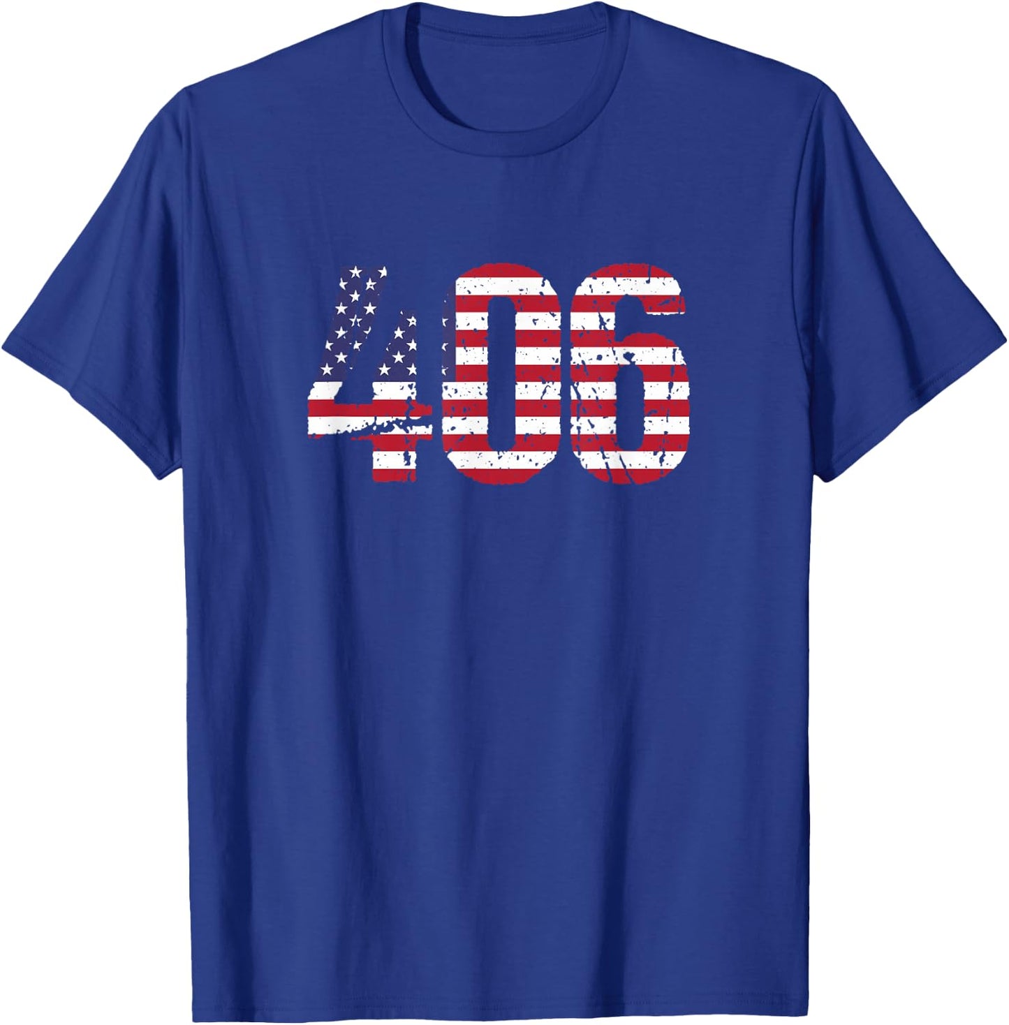 406 Montana Area Code T-Shirt - T-Shirt | Royal