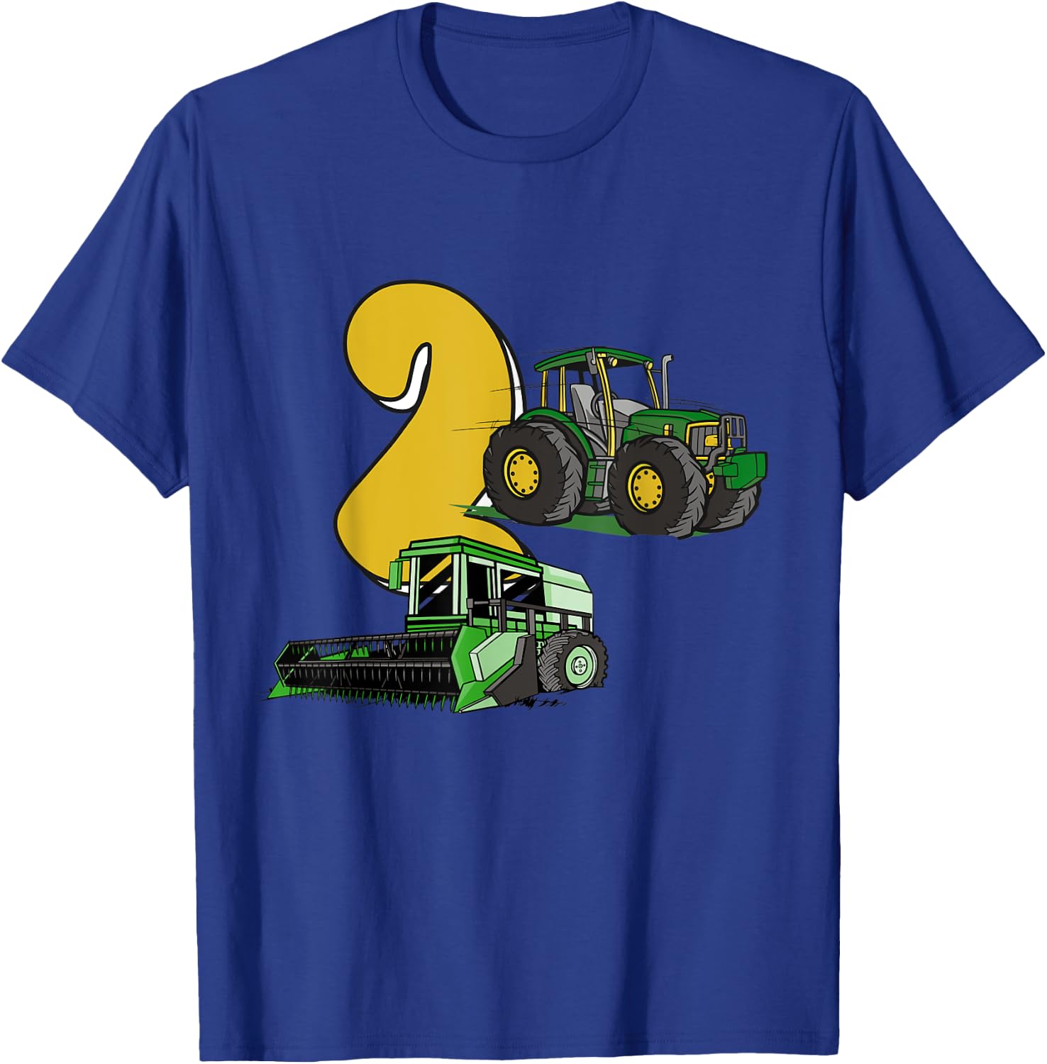 2. Geburtstag Junge, Traktor, Mähdrescher, Bauernhof Kinder T-Shirt - T-Shirt | Royal