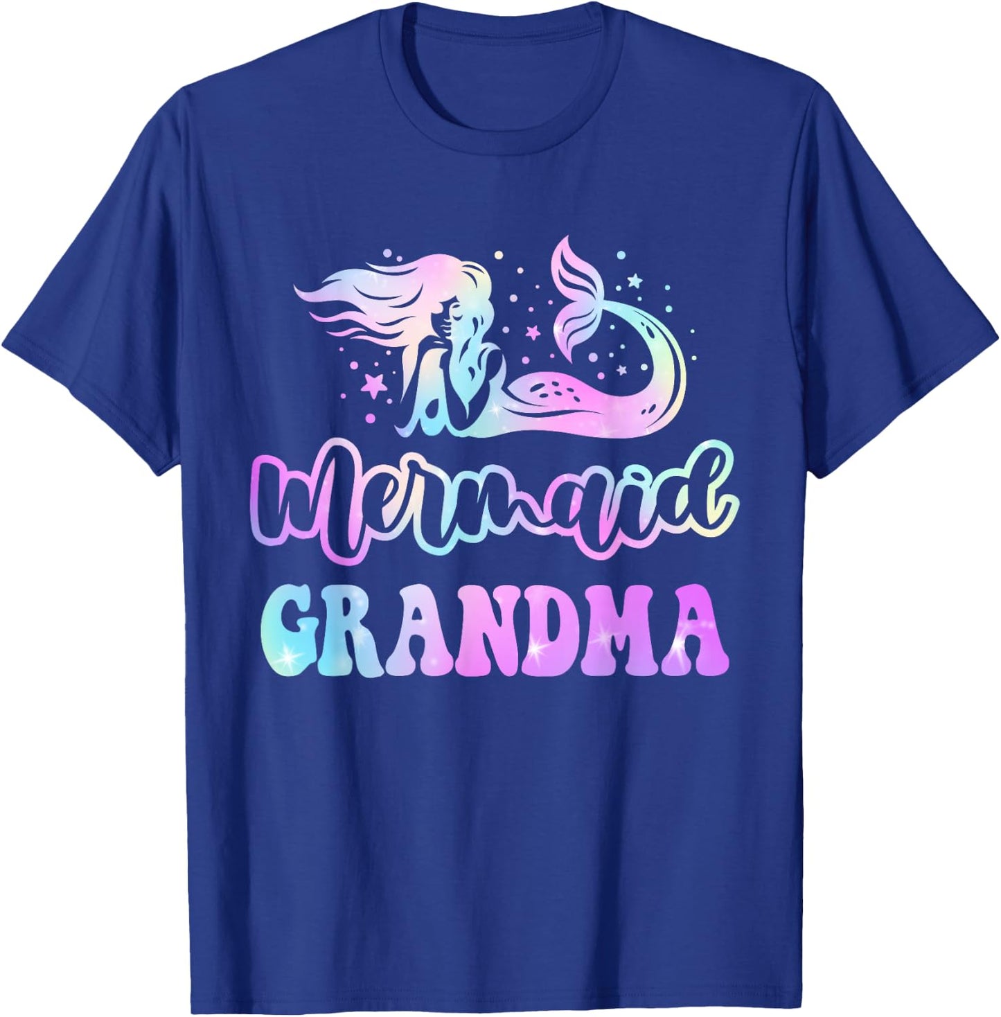 Mermaid Grandma Cute Funny Matching Mermaid Birthday Party T-Shirt - T-Shirt | Royal