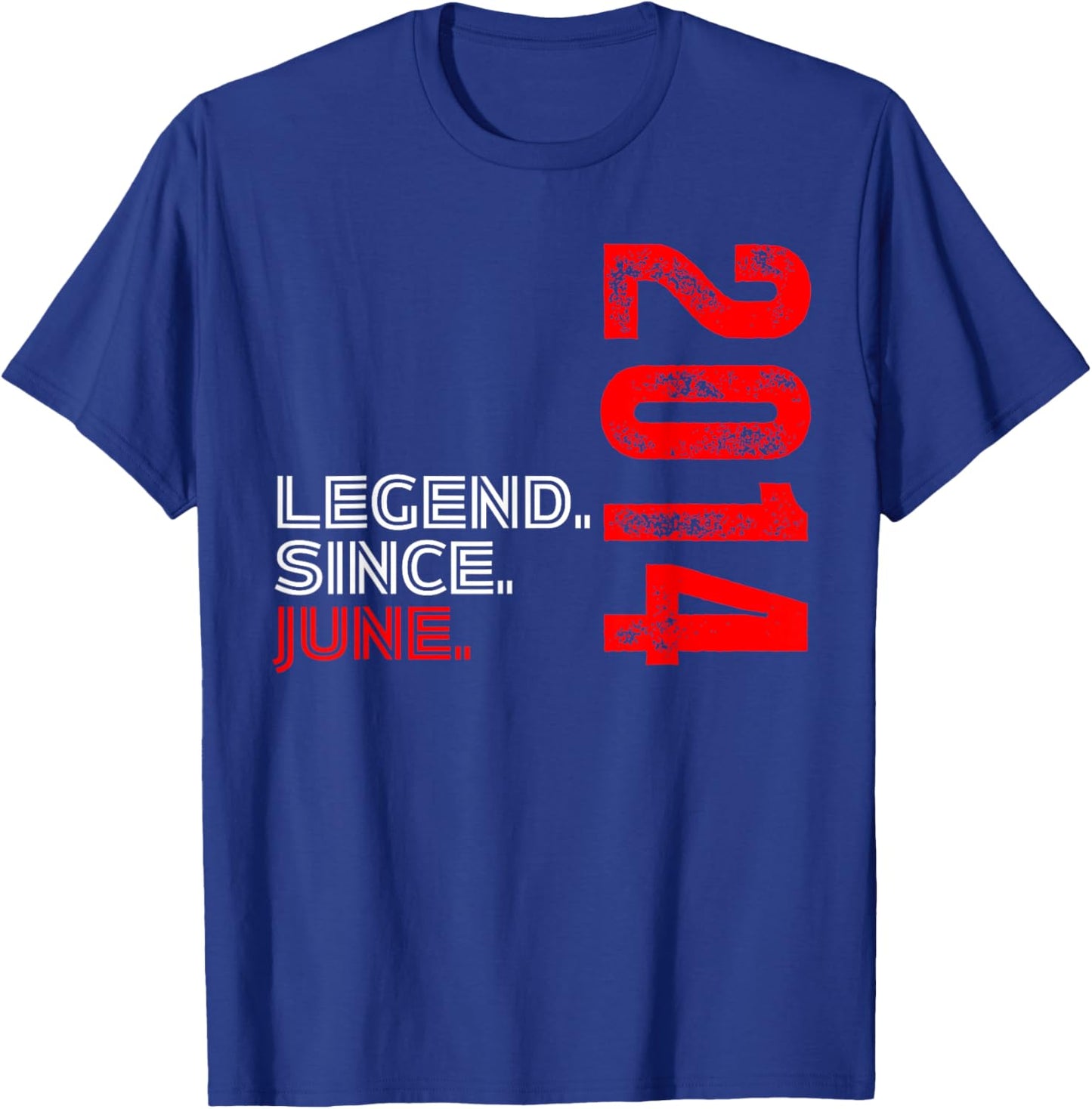 Born In June 2014 Vintage Birthday Legend Since June 2014 T-Shirt - T-Shirt | Royal