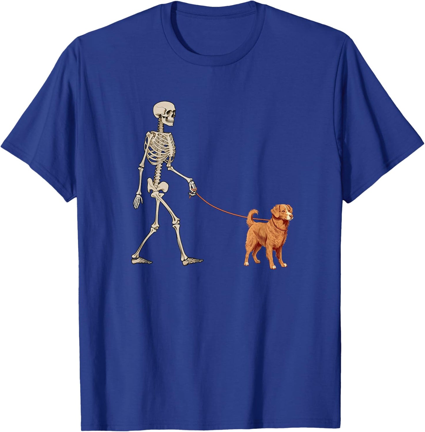 Funny Nova Scotia Duck Tolling Retriever Great Skeleton Dog T-Shirt - T-Shirt | Royal