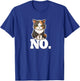 Kids Girls Kawaii Grumpy NO Calico Cat Lover T-Shirt - T-Shirt | Royal
