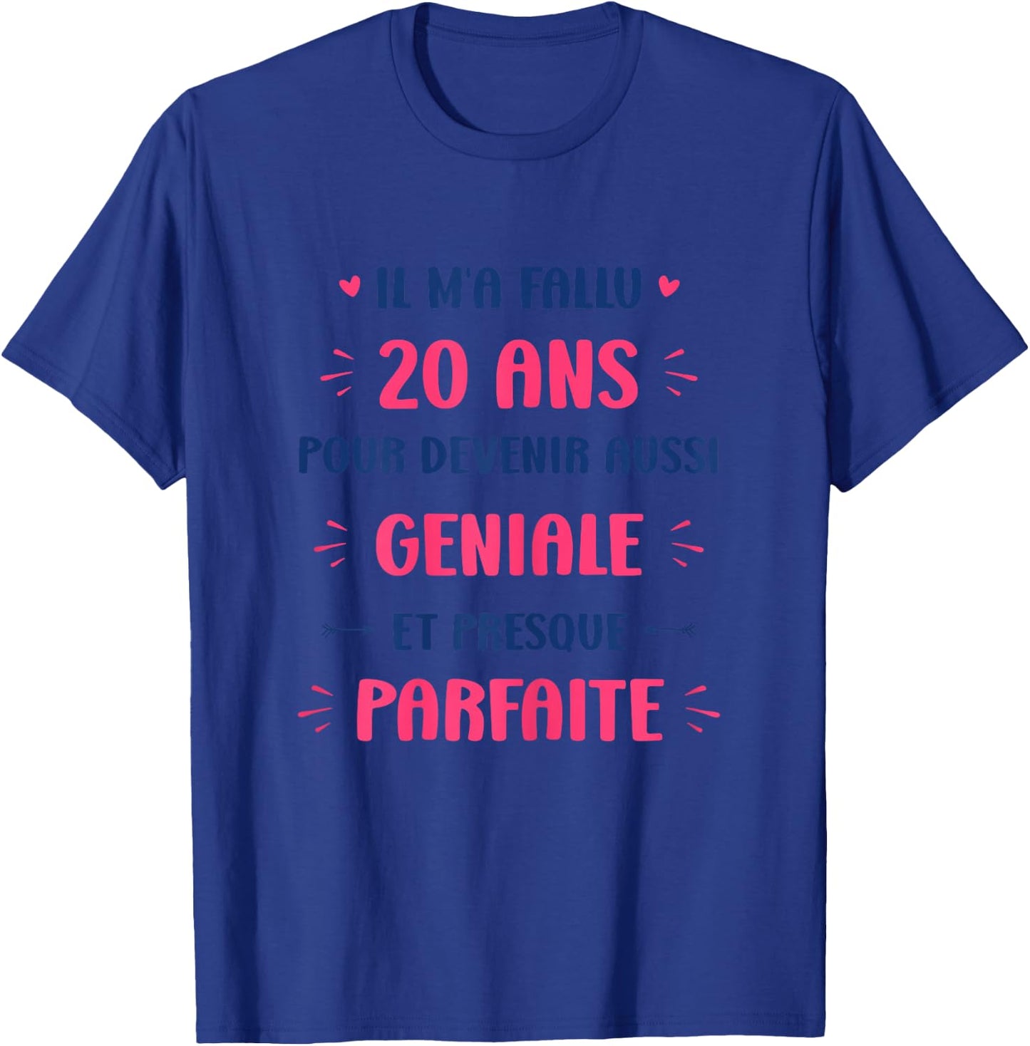 Funny Awesome 20 Years Woman Birthday 20 Years , white, Female X-Small T-Shirt - T-Shirt | Royal