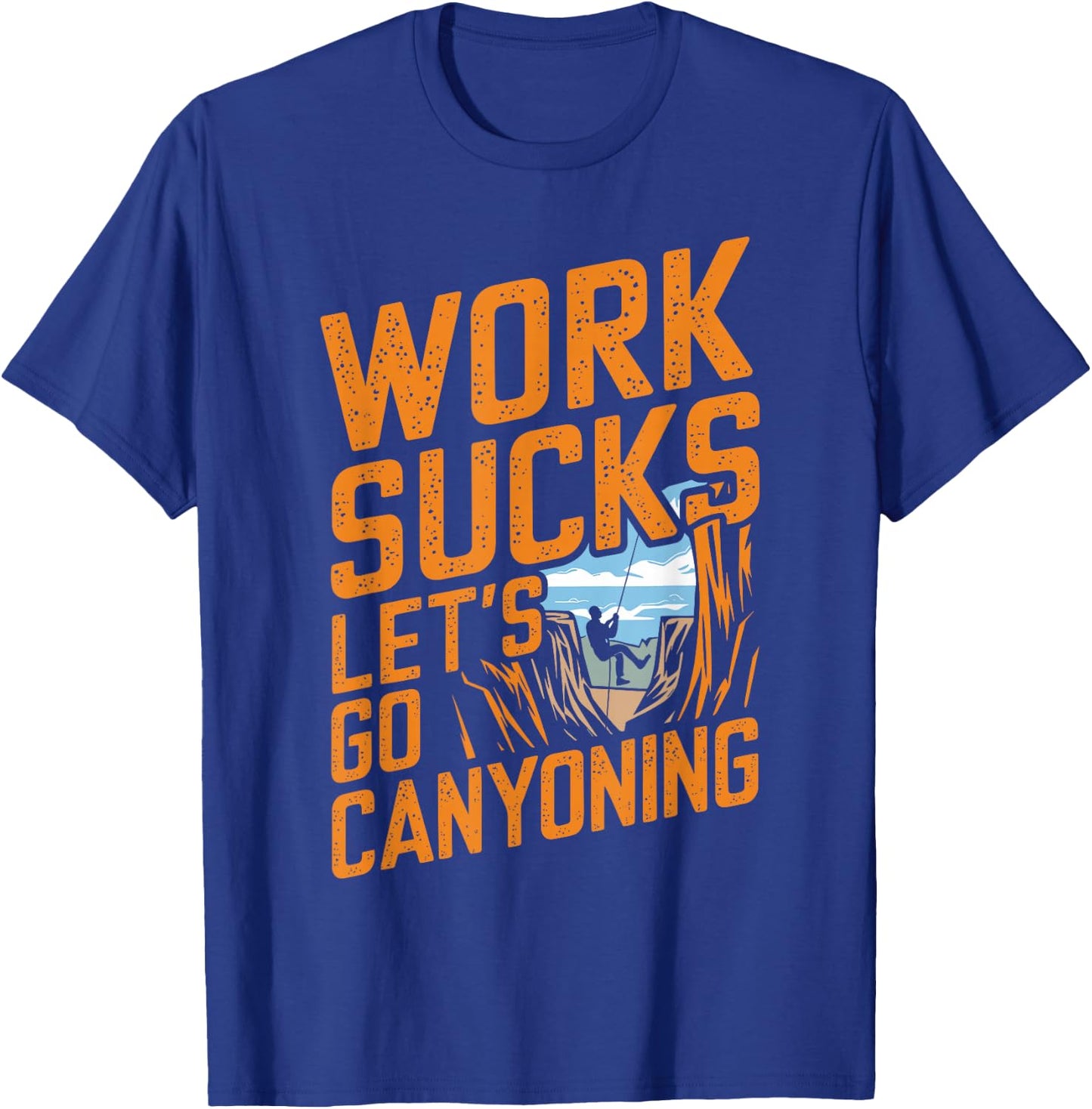 Canyoning Climbing Torrent - Downhill Canyoning , Black, S T-Shirt - T-Shirt | Royal