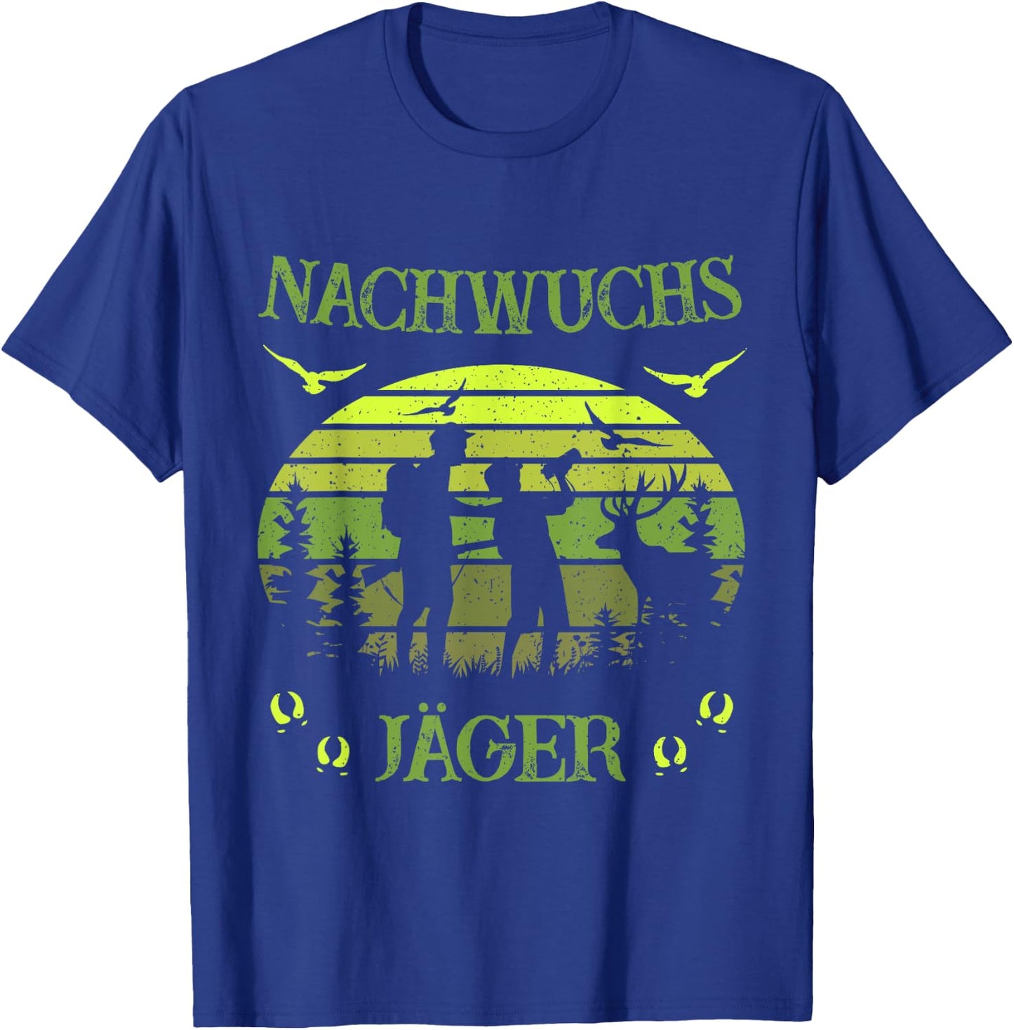 Children's with German Text "Jäger - Papa und Son" [German Language], black T-Shirt - T-Shirt | Royal