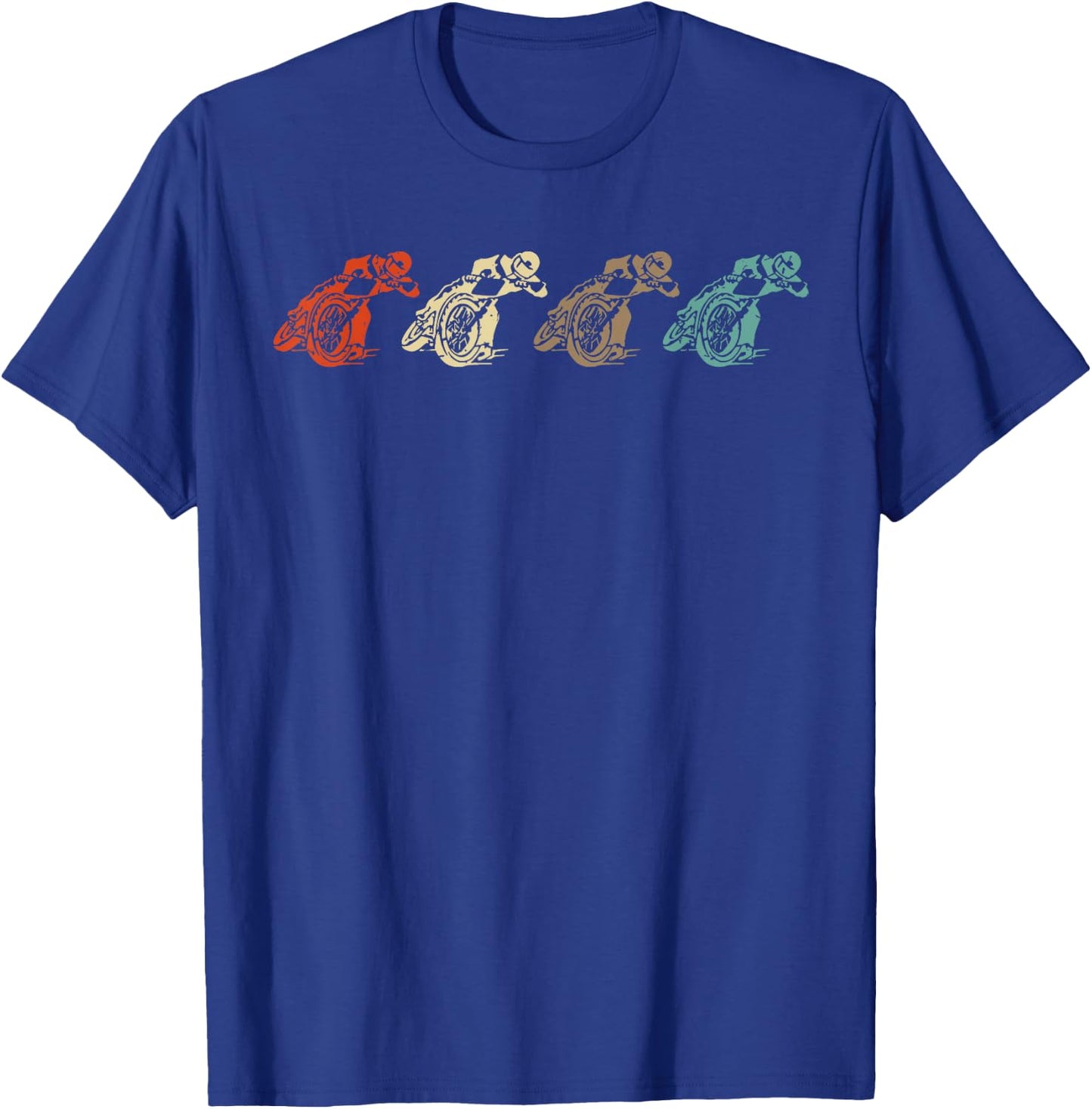 Vintage FLAT TRACK MOTORCYCLE racing speedway shirt T-Shirt - T-Shirt | Royal