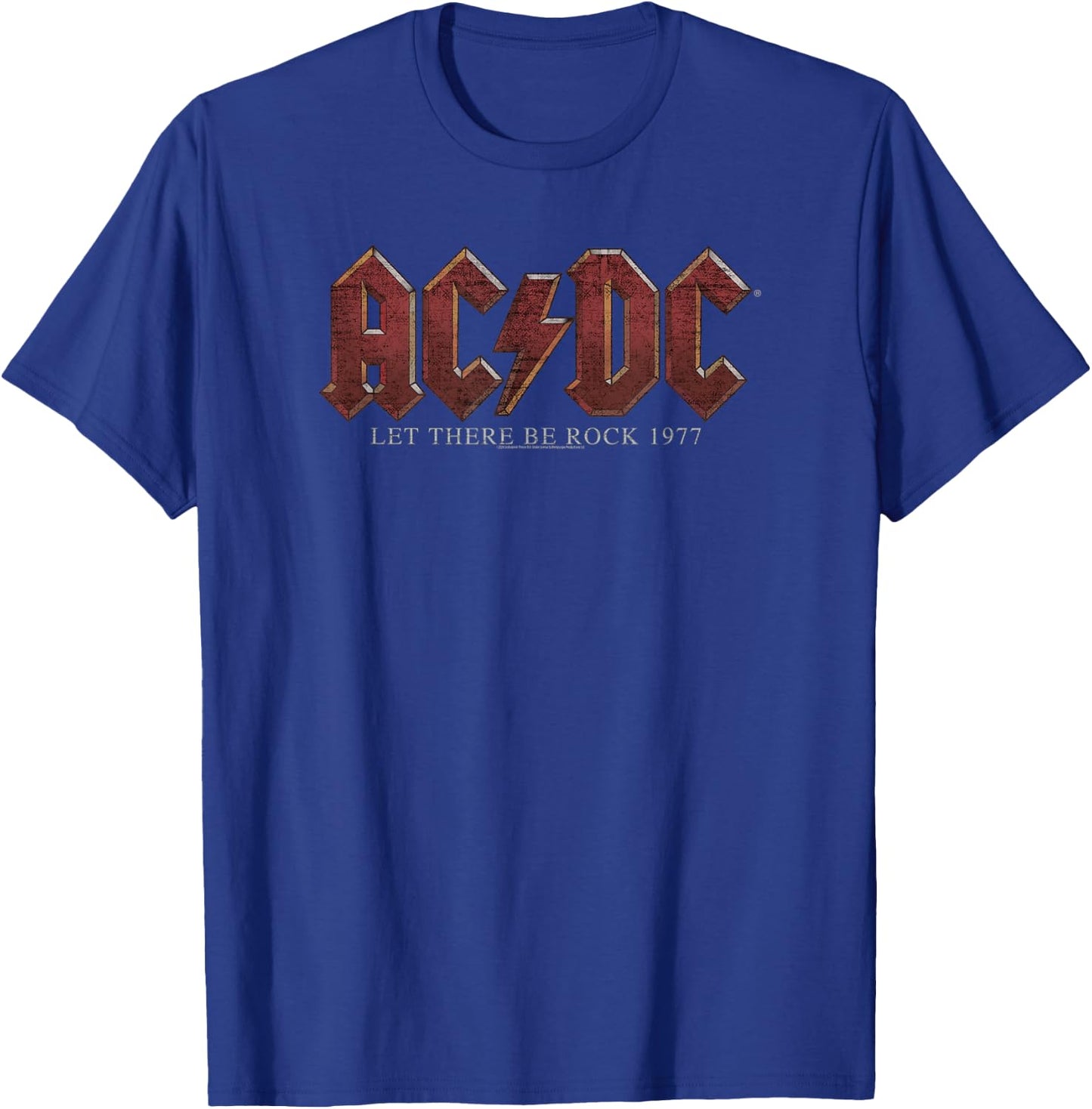 AC/DC Let There Be Rock 1977 Title Text T-Shirt - T-Shirt | Royal