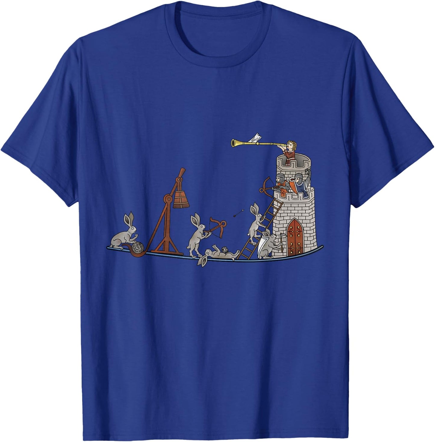 Marginalia Medieval Rabbits Siege Castle - MargiKnights T-Shirt - T-Shirt | Royal