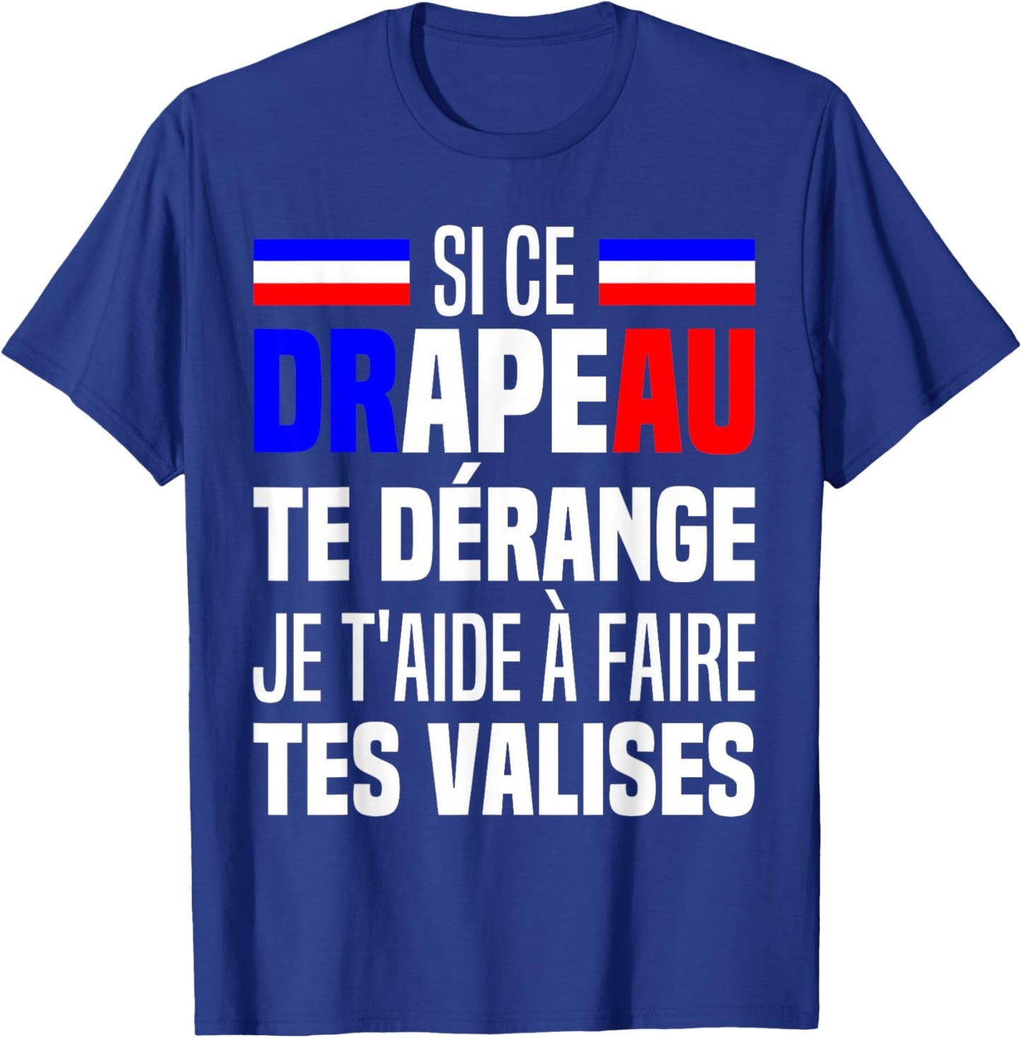 If This Flag Bothers You I Help You Make Your Suitcases , Black, S T-Shirt - T-Shirt | Royal