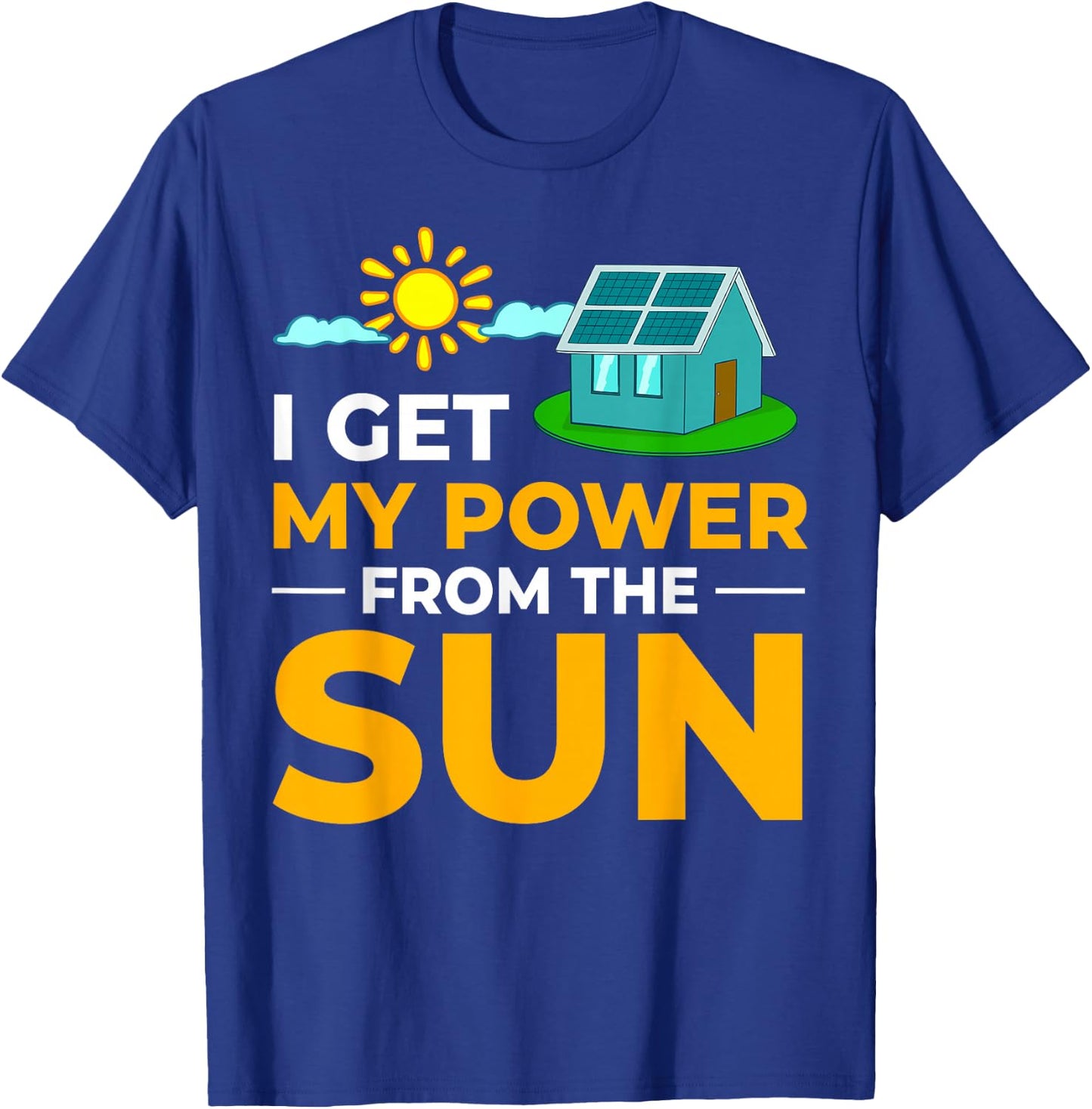 Solar Energy Power System Solar Panel Home T-Shirt - T-Shirt | Royal