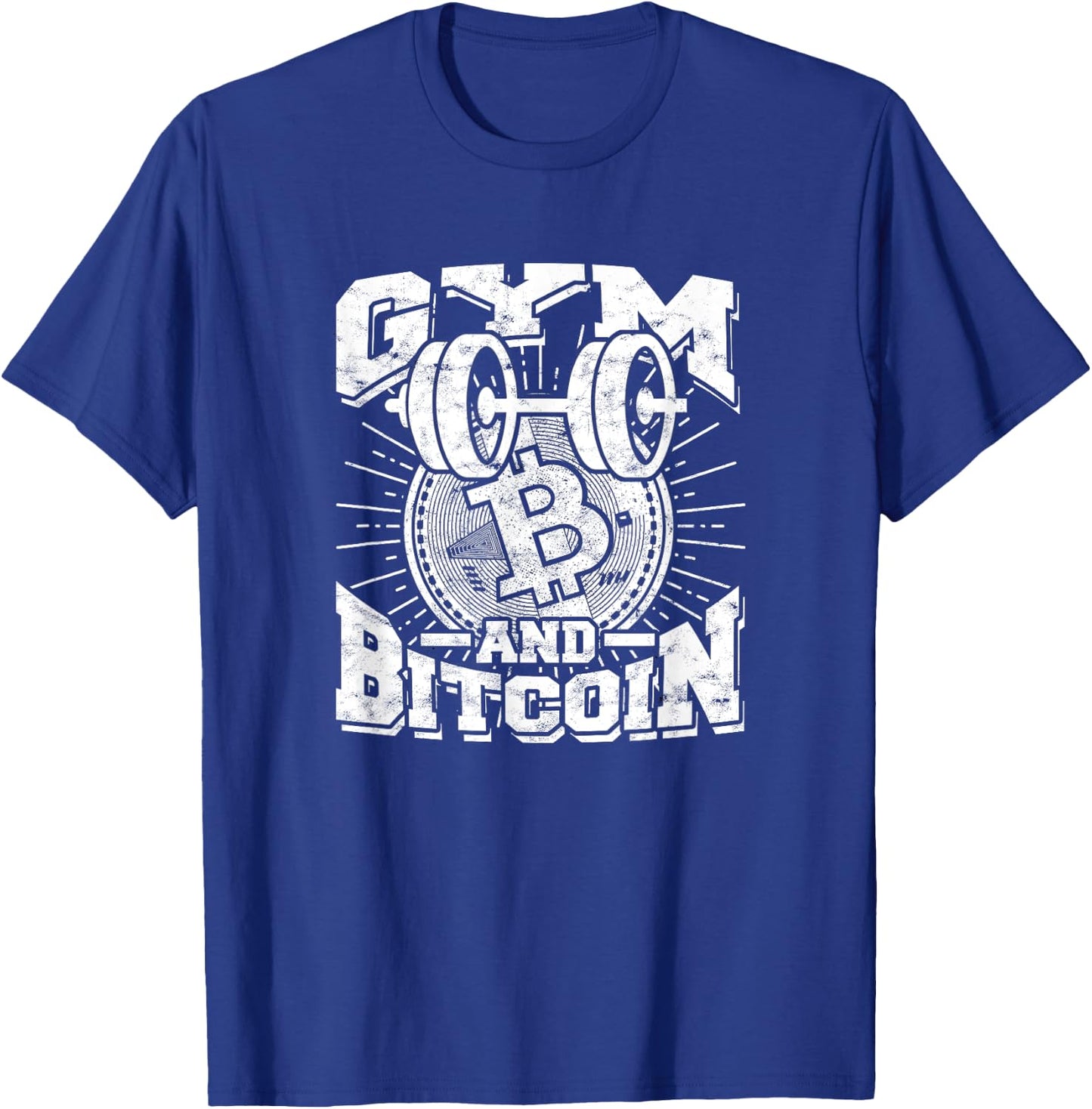 Gym and bitcoin – Btc & Crypto workout T-Shirt - T-Shirt | Royal