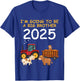 Kids Tractor with cow I'm going to be a big brother 2025 T-Shirt - T-Shirt | Royal