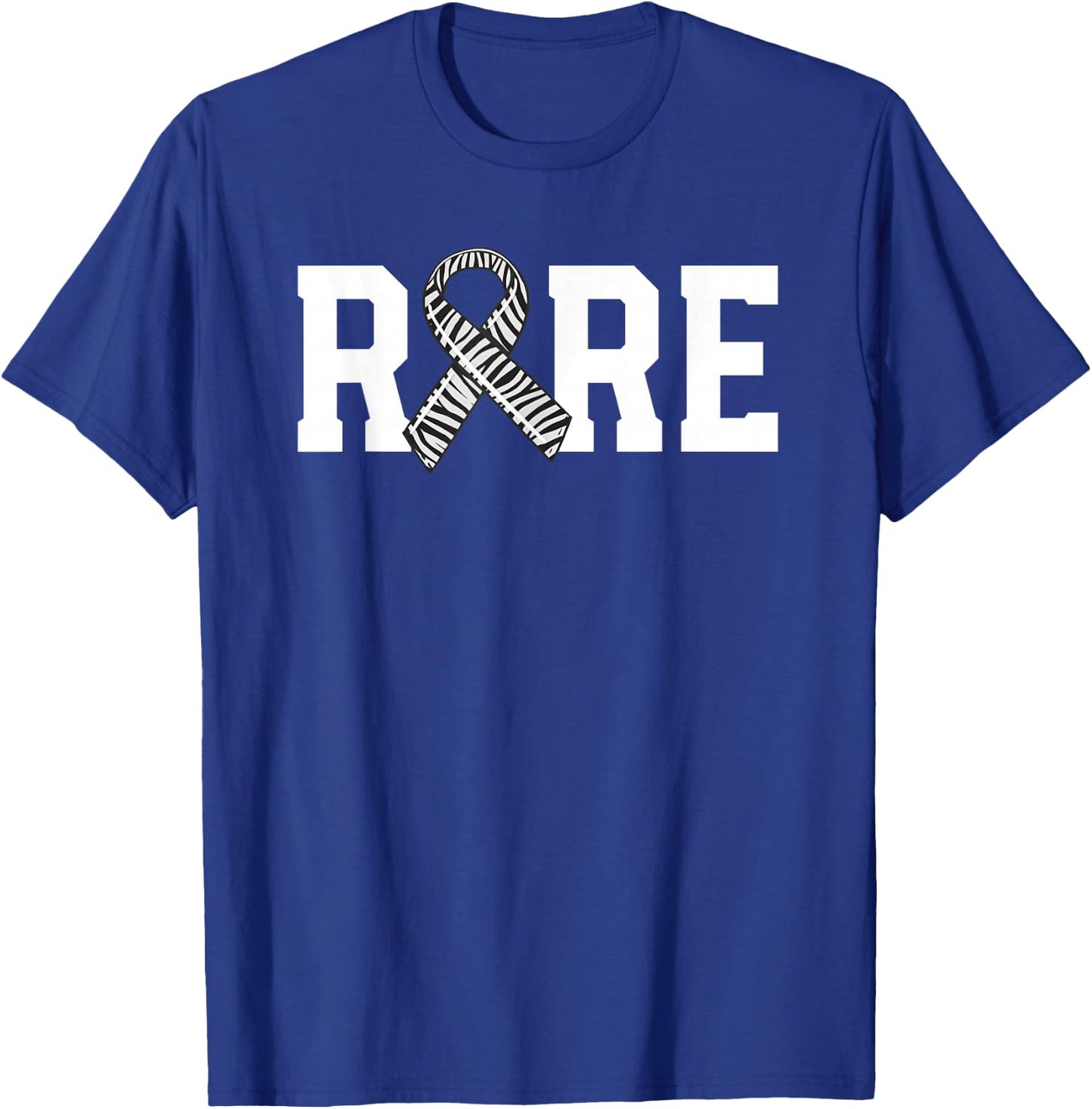 Rare Disease Awareness Walk Zebra Ribbon EDS Carcinoid T-Shirt - T-Shirt | Royal