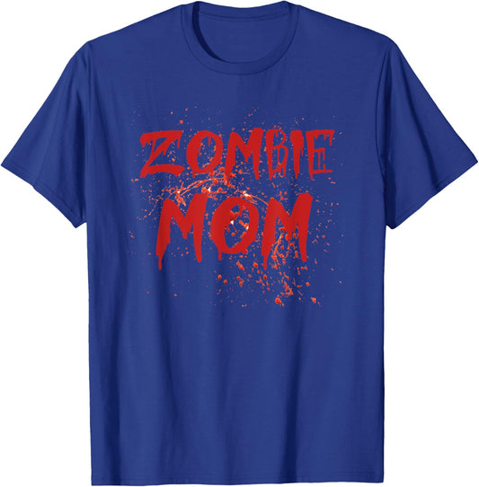 Real Blood Ugly Zombie Mom Halloween T-Shirt - T-Shirt | Royal