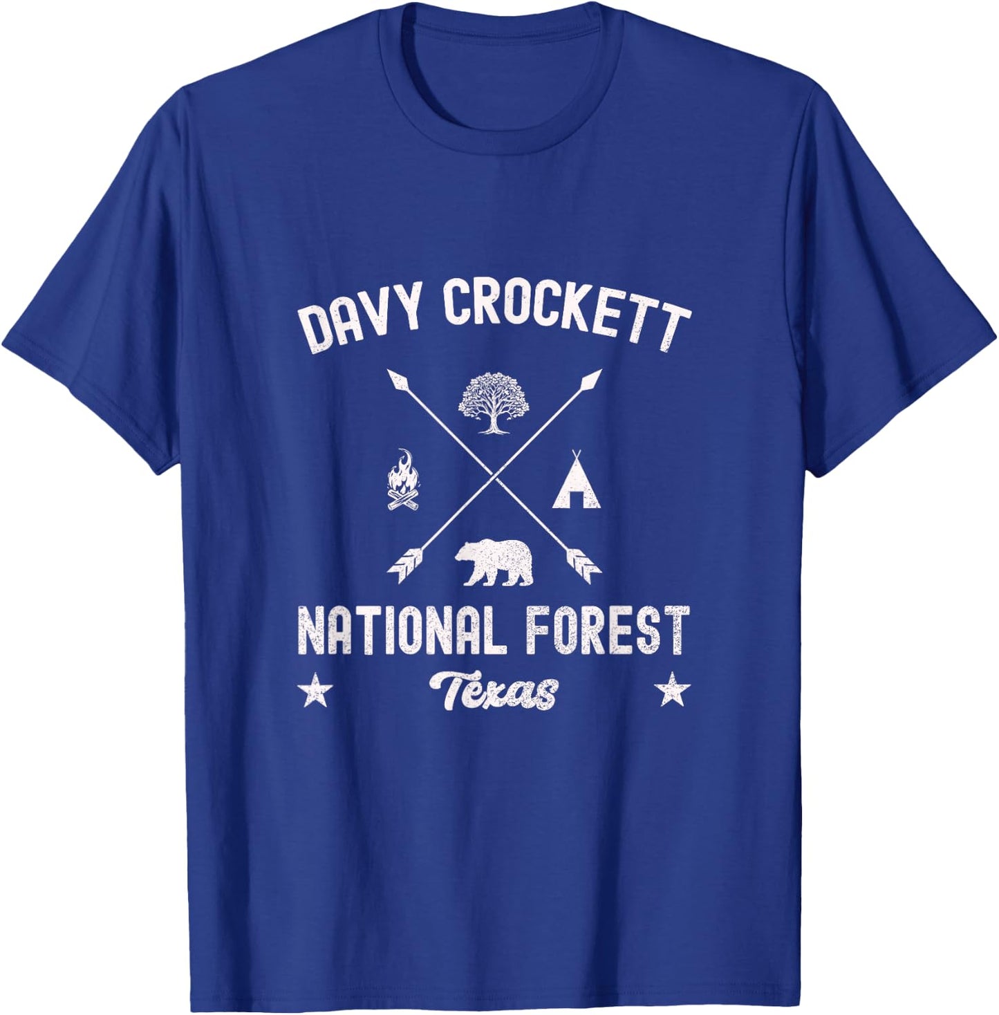 Davy Crockett National Forest Adventure Design T-Shirt - T-Shirt | Royal