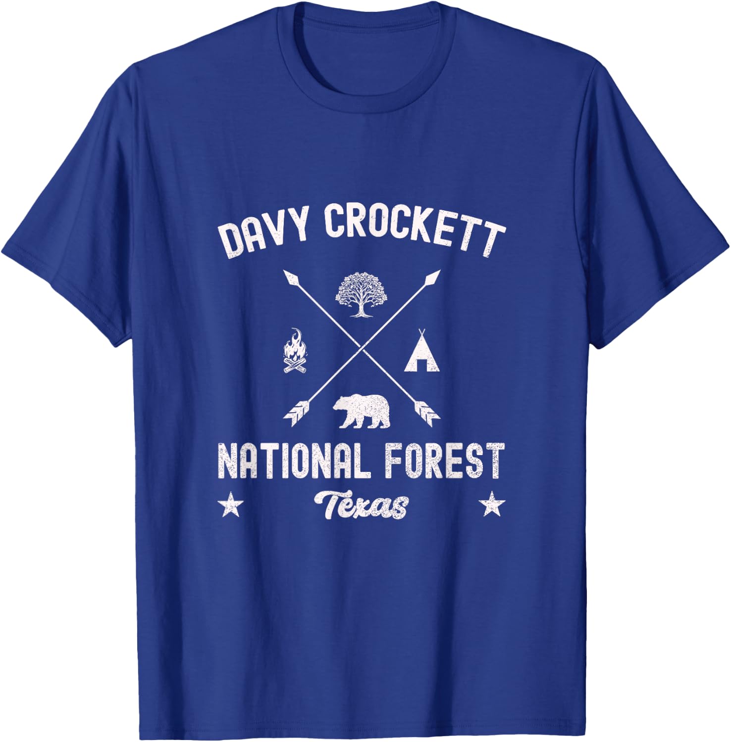 Davy Crockett National Forest Adventure Design T-Shirt - T-Shirt | Royal