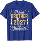 Proud Brother of a Class of 2027 Family Graduate Senior 2027 T-Shirt - T-Shirt | Royal
