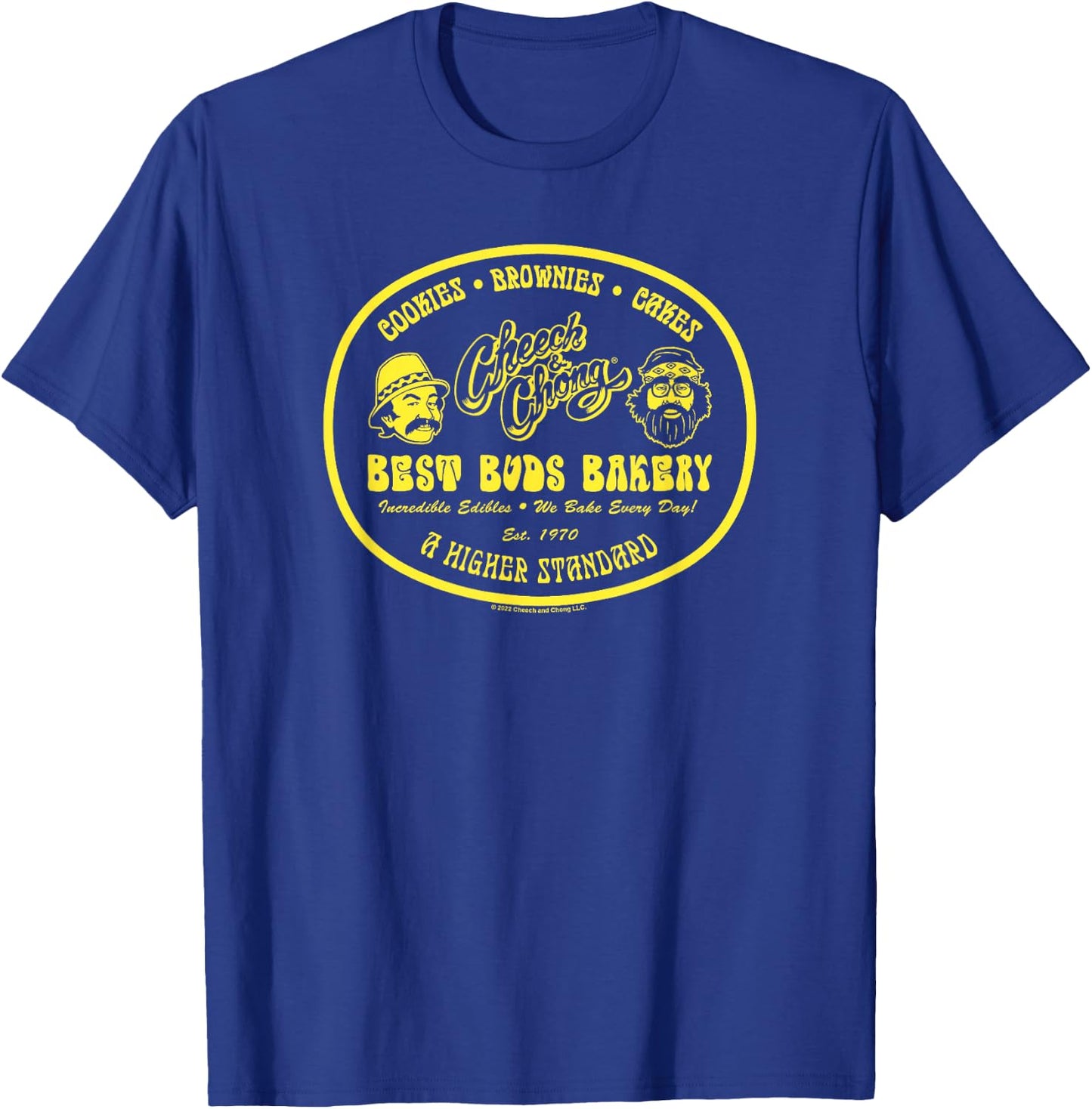 Cheech & Chong Best Buds Bakery A Higher Standard Logo T-Shirt - T-Shirt | Royal