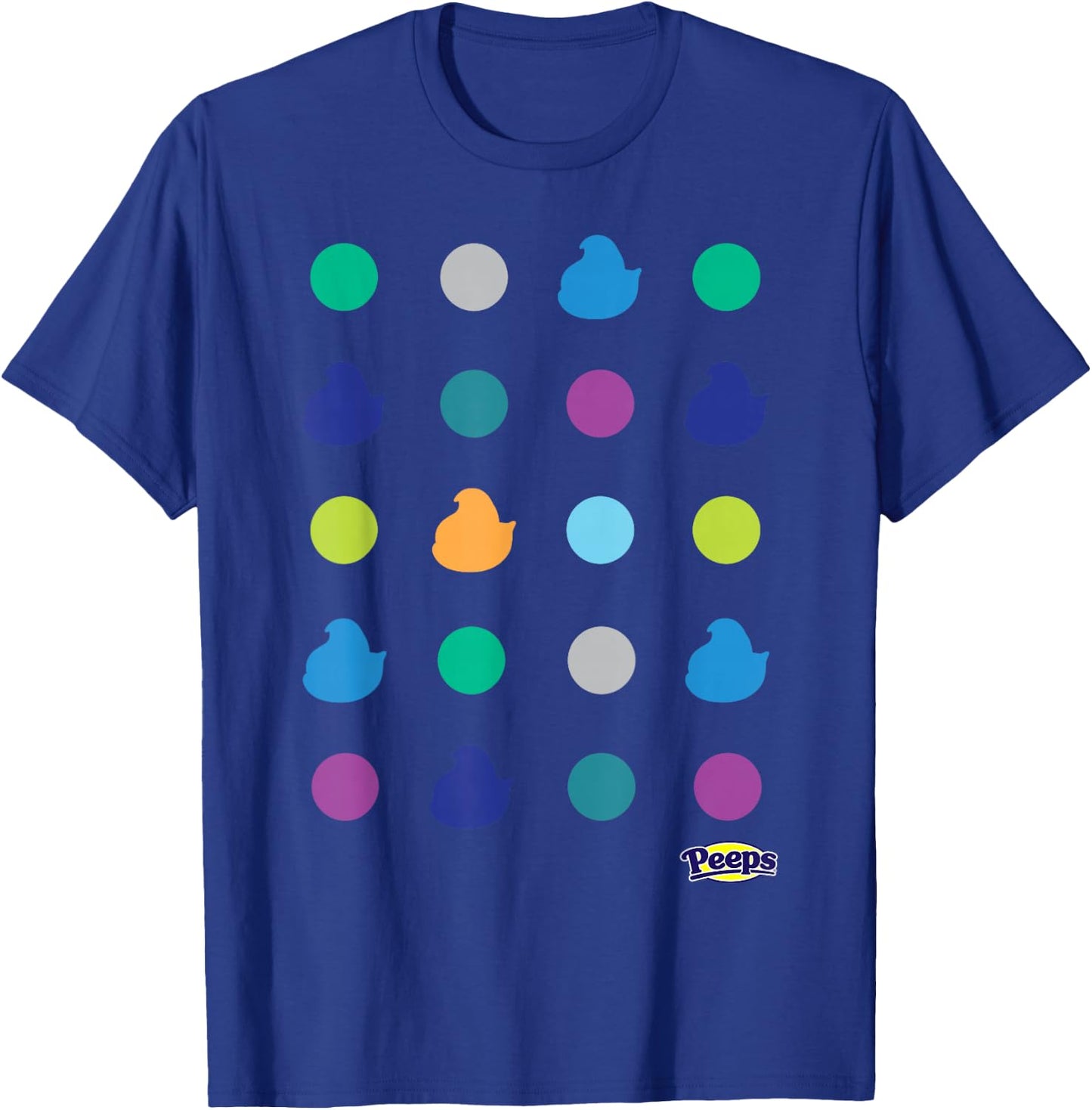 Peeps Easter Minimalist Chicks & Dots Pop Art T-Shirt - T-Shirt | Royal
