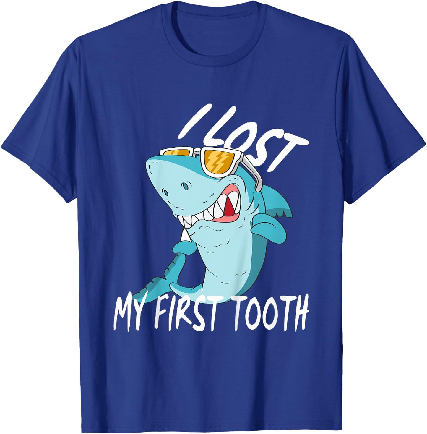 Funny Tooth Fairy Gifts - Cute Shark I Lost My First Tooth T-Shirt - T-Shirt | Royal
