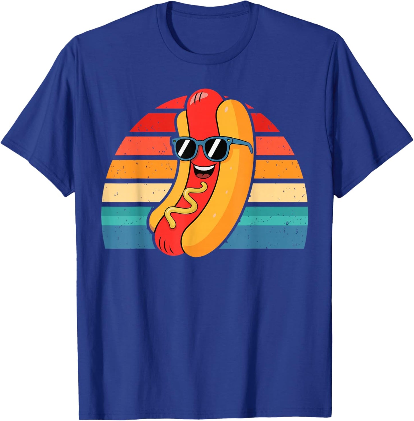Retro Hot Dog Costume for food Lovers Funny T-Shirt - T-Shirt | Royal