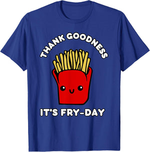 Cute Kawaii Thank Goodness It's Fry-Day French Fries T-Shirt - T-Shirt | Royal