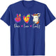 Peace Love Goats - Goat Whisperer Farm Animal Lover Farmer T-Shirt - T-Shirt | Royal