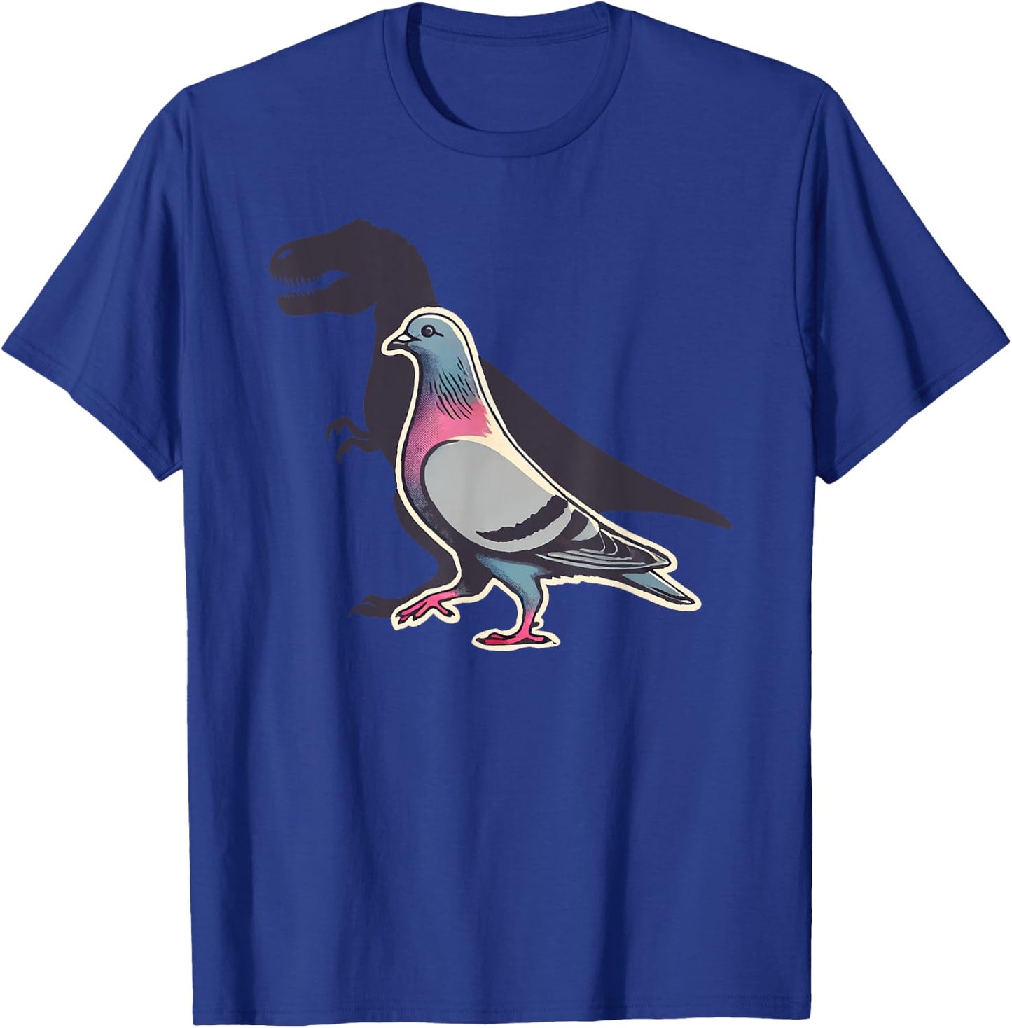 T-Rex Pigeon Racing Dinosaur Bird Animal Lover Funny T-Shirt - T-Shirt | Royal