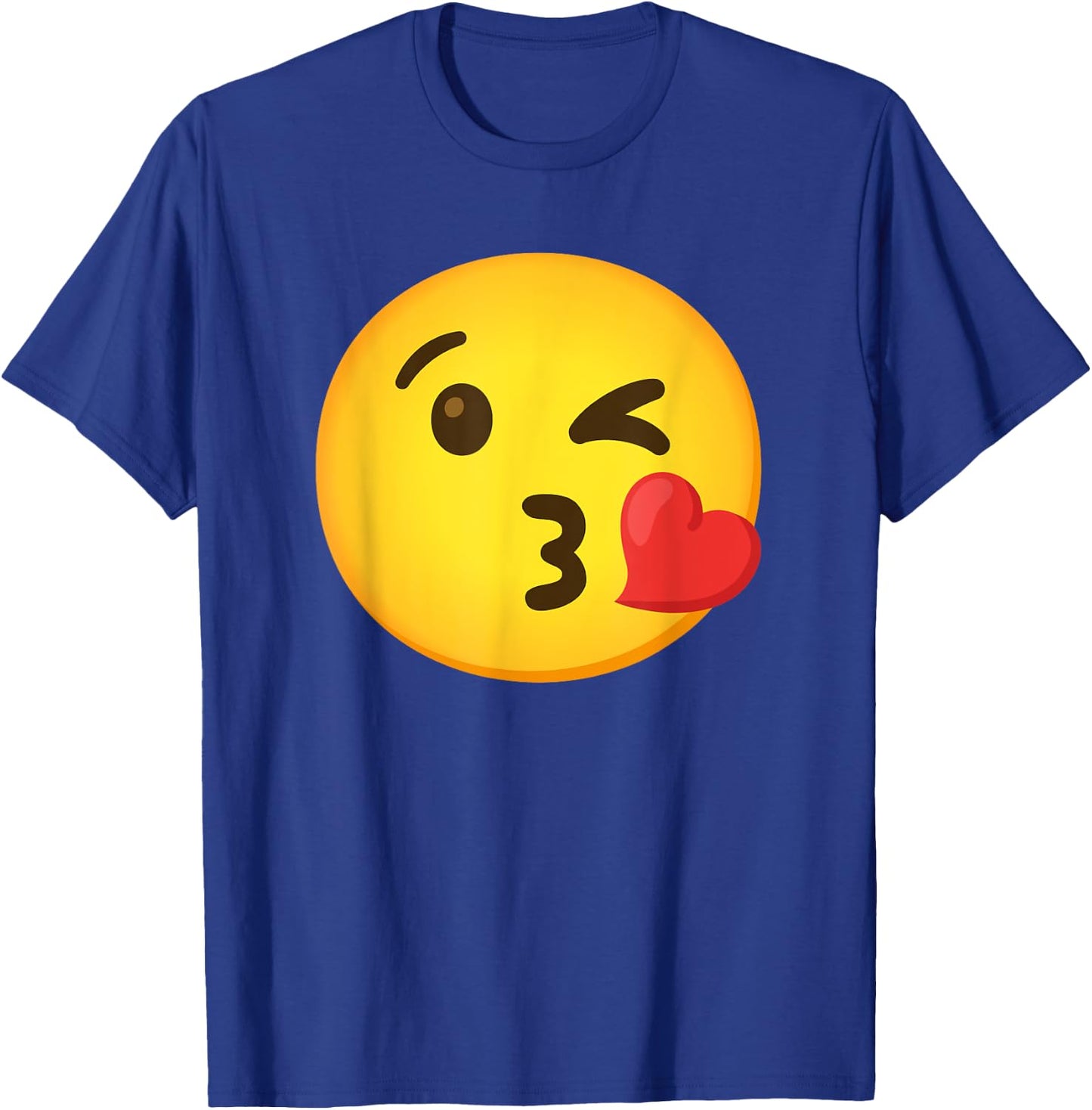 Emoticon Heart with a Kiss T-Shirt - T-Shirt | Royal