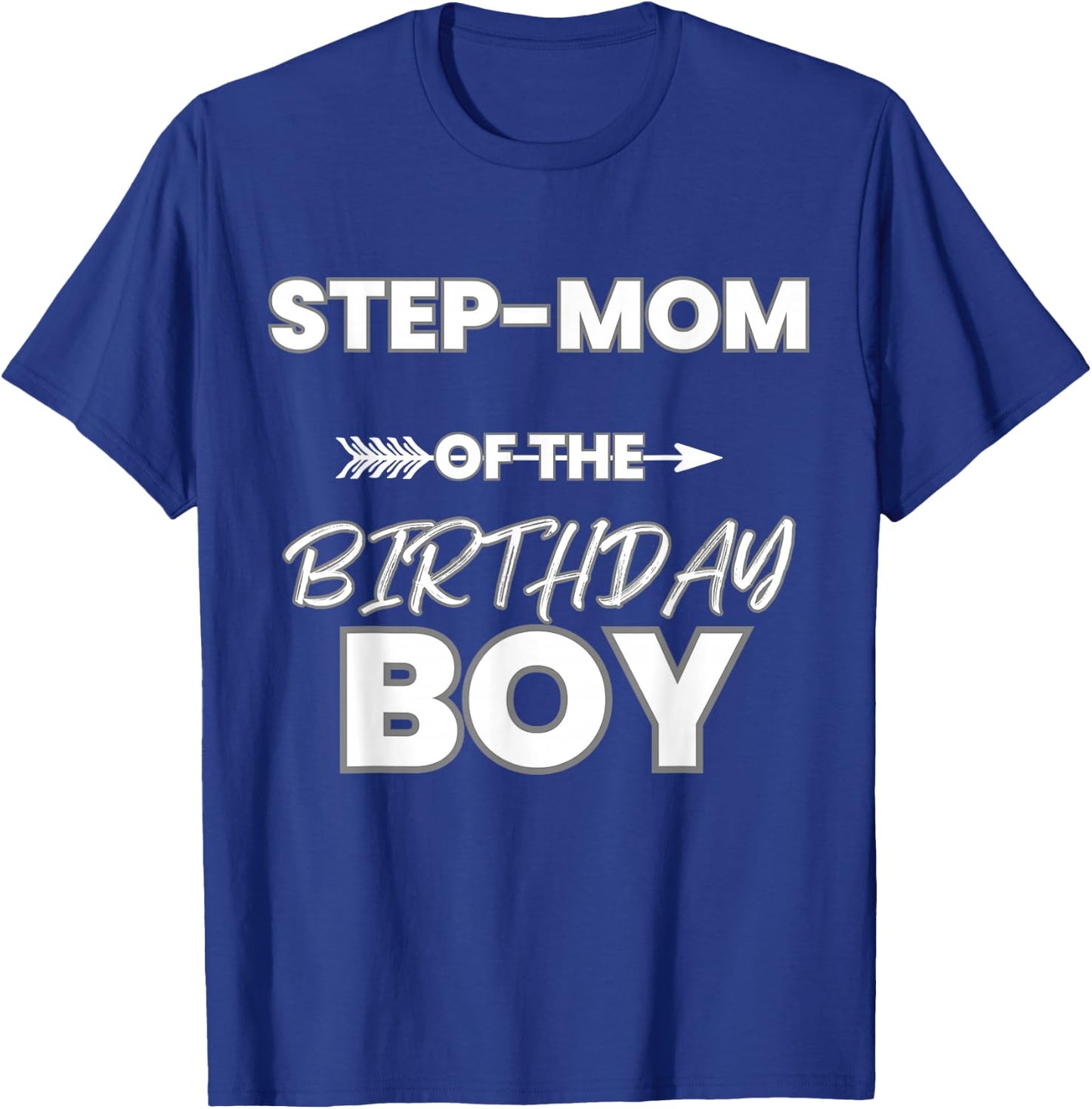 Step-Mom Of The Birthday Boy Matching Themed Party Family T-Shirt - T-Shirt | Royal