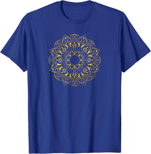 Elegant Golden Mandala pattern, nature-inspired, spiritual T-Shirt - T-Shirt | Royal