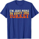 I'm Just Here To Stuff The Turkey Retro Thanksgiving Couple T-Shirt - T-Shirt | Royal