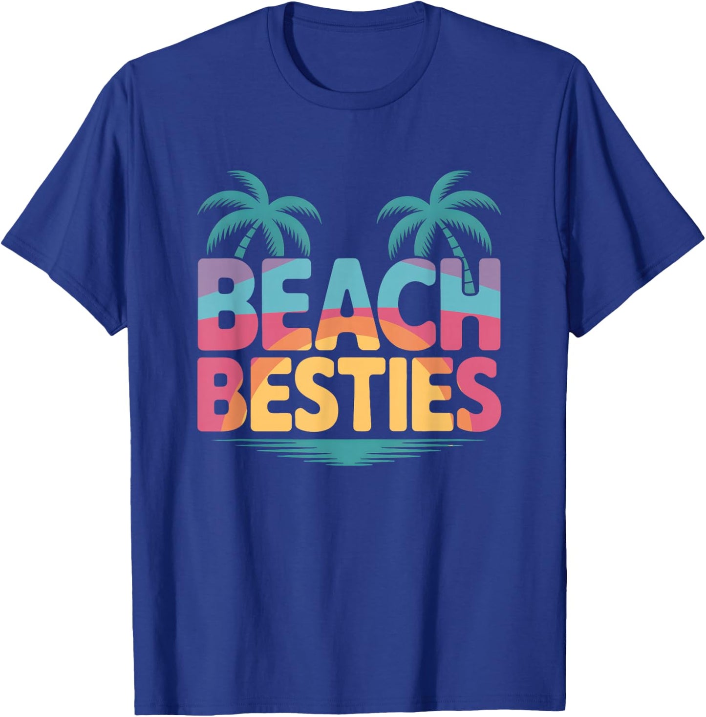 Beach Besties Summer Vacation Design T-Shirt - T-Shirt | Royal