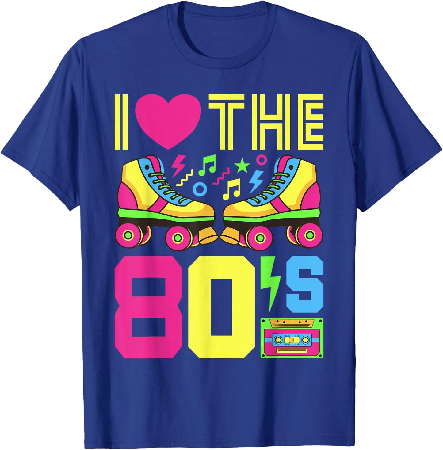 80s I Love The 80s Party 80s Outfit 80s Costume 80s , black T-Shirt - T-Shirt | Royal
